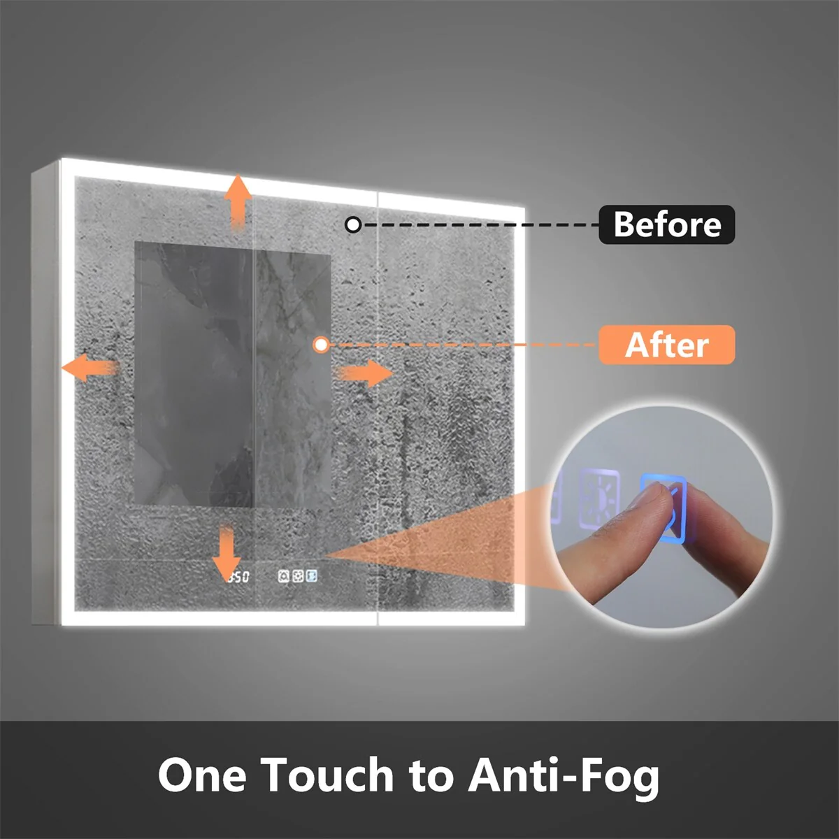 ExBrite Led Lighted Medicine Cabinet Recessed or Surface with Mirrors
