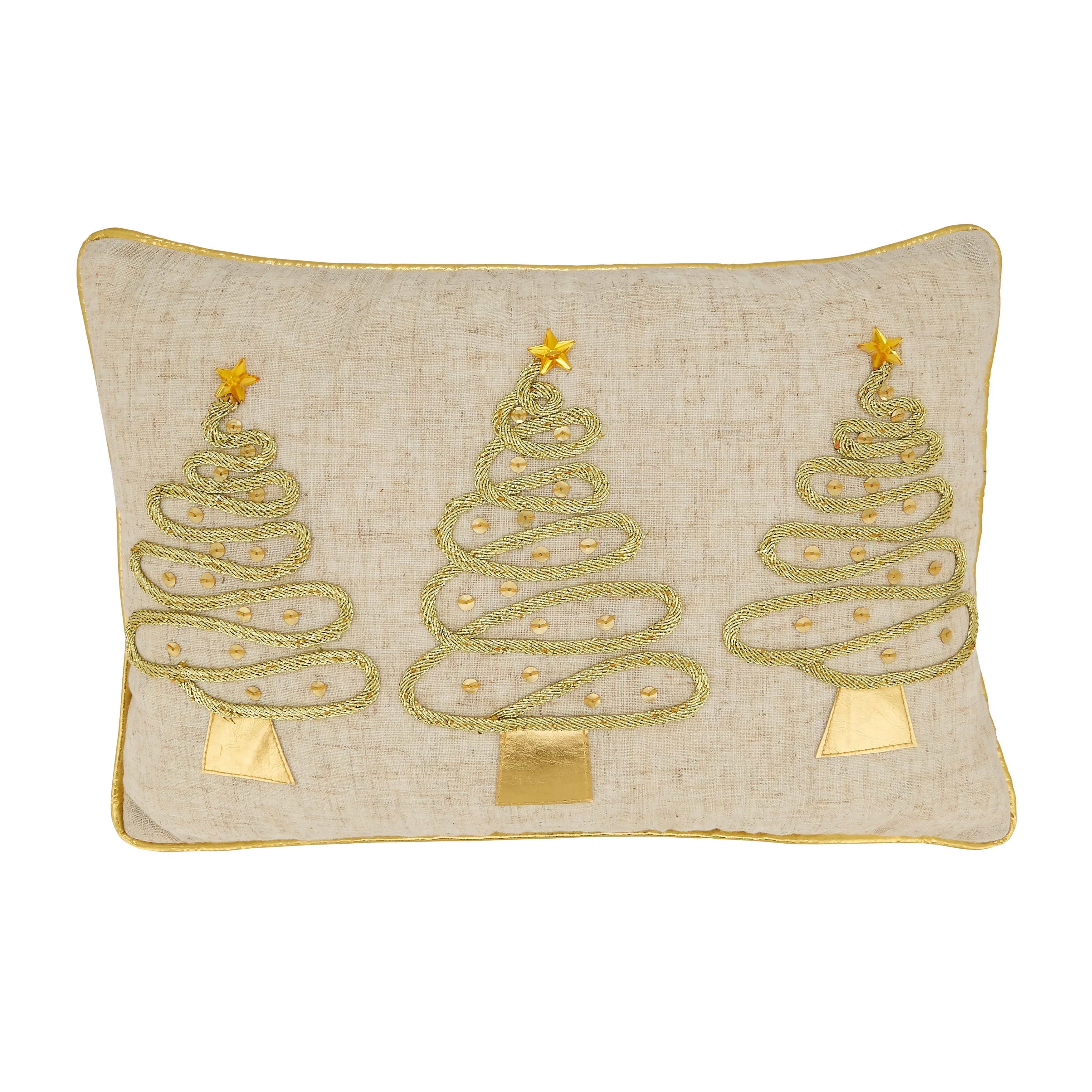 Holiday Trio Tree Poly Filled Throw Pillow