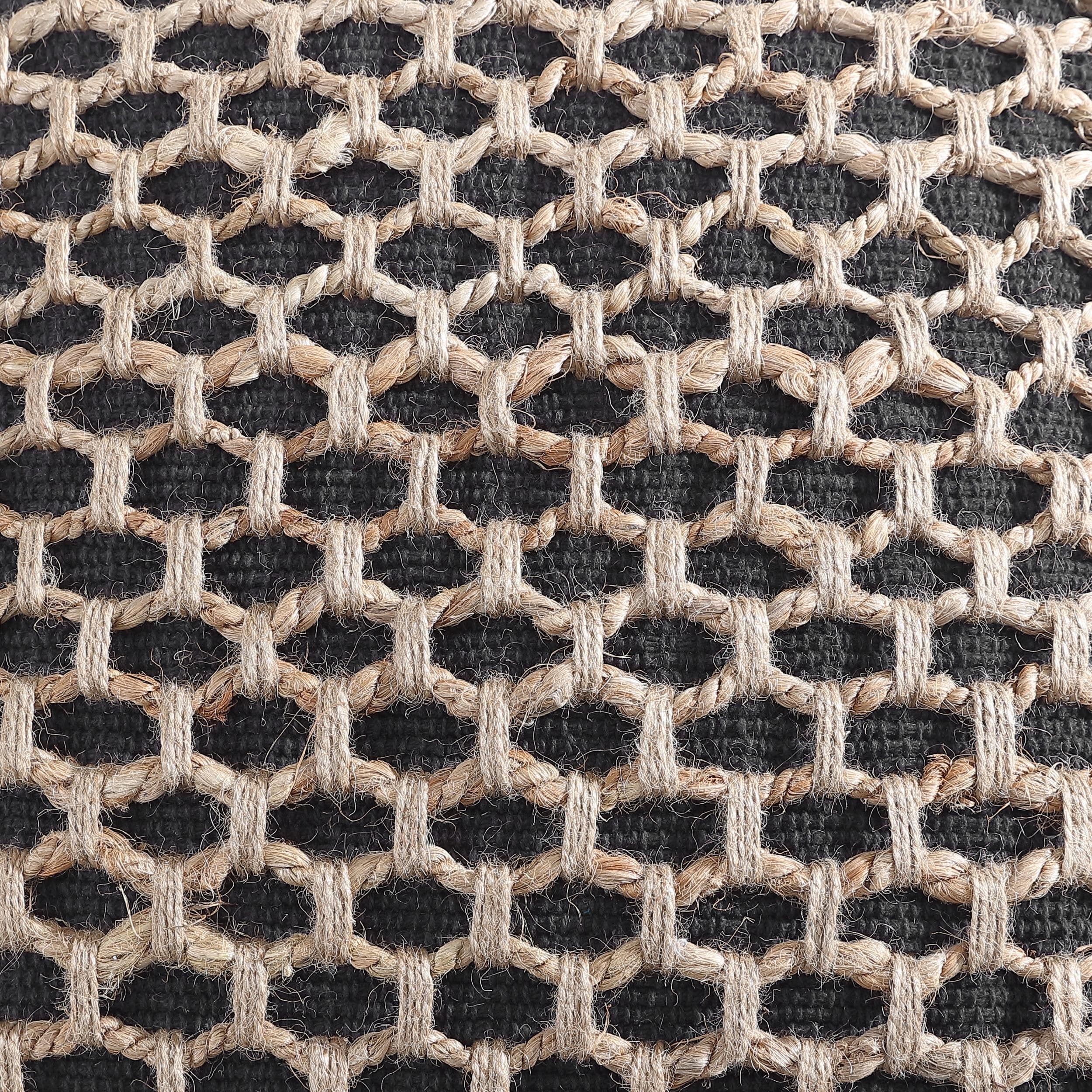 Boho Living Jada Braided Cotton/Jute Throw Pillow Covers