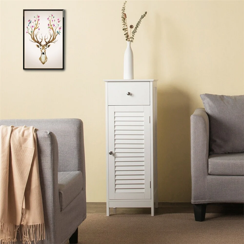 Yaheetech Bathroom Free Standing Storage Floor Cabinet with Drawers
