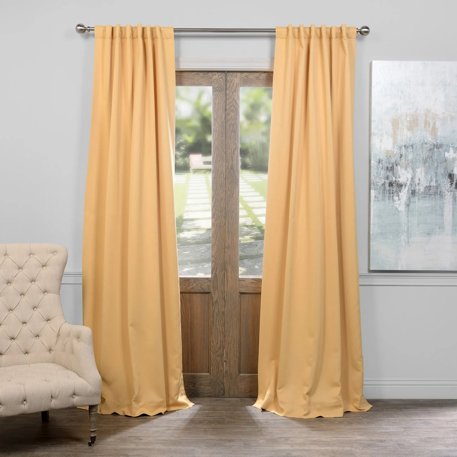 Exclusive Fabrics Room Darkening 120-inch Curtain Panel Pair (2 Panels)
