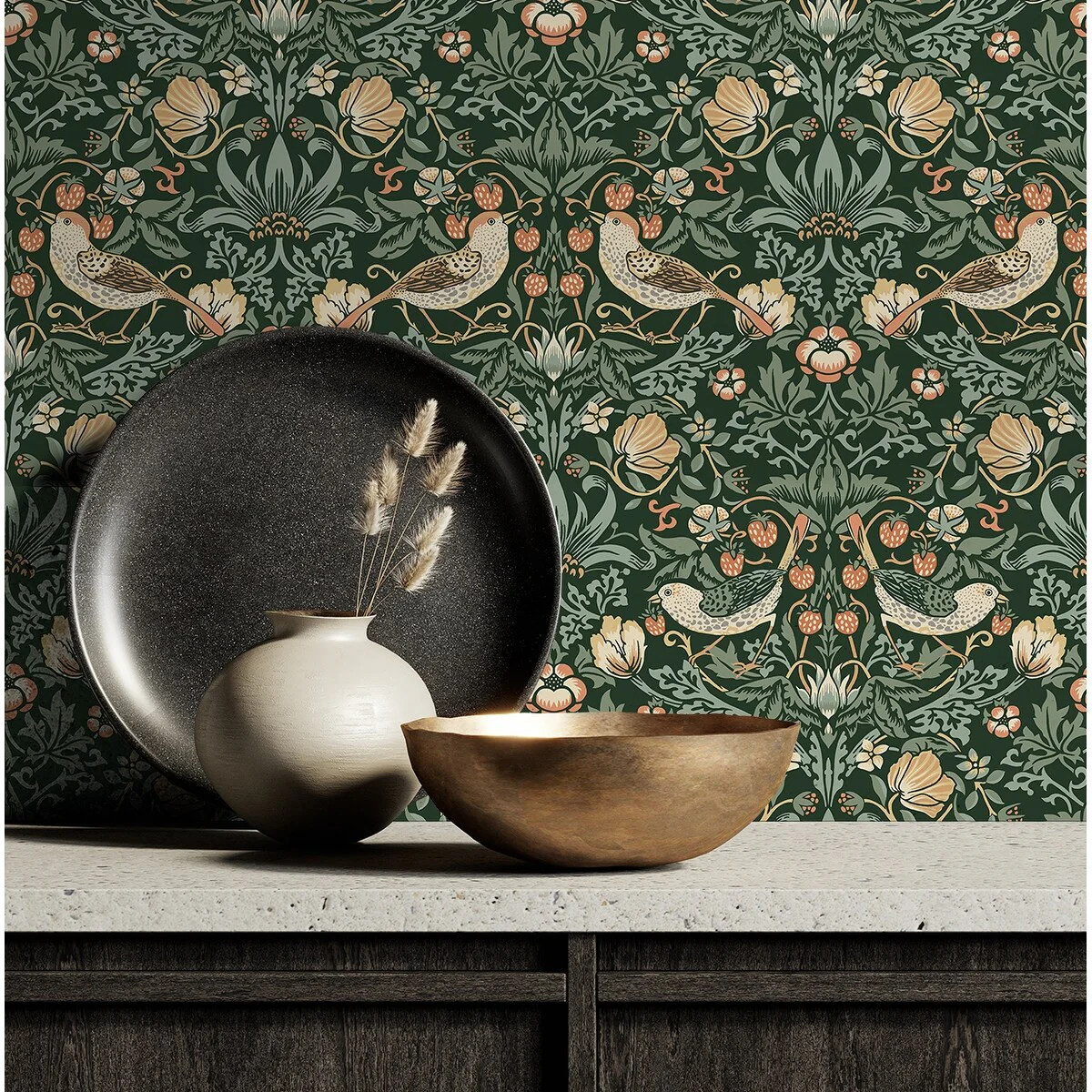 NextWall Aves Garden Peel and Stick Wallpaper