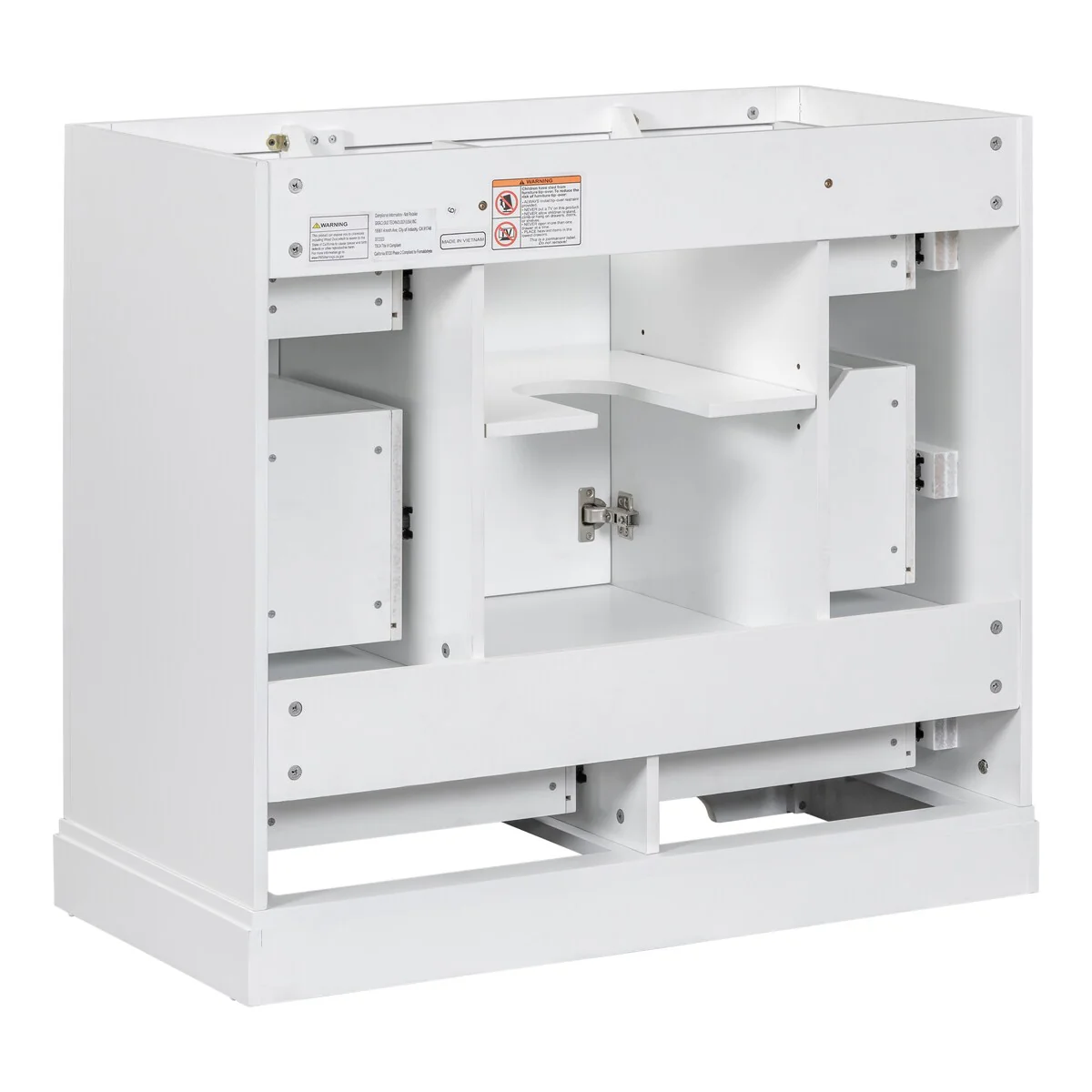 Bathroom Vanity Cabinet with Multi-Functional Drawer and Adjustable Shelf