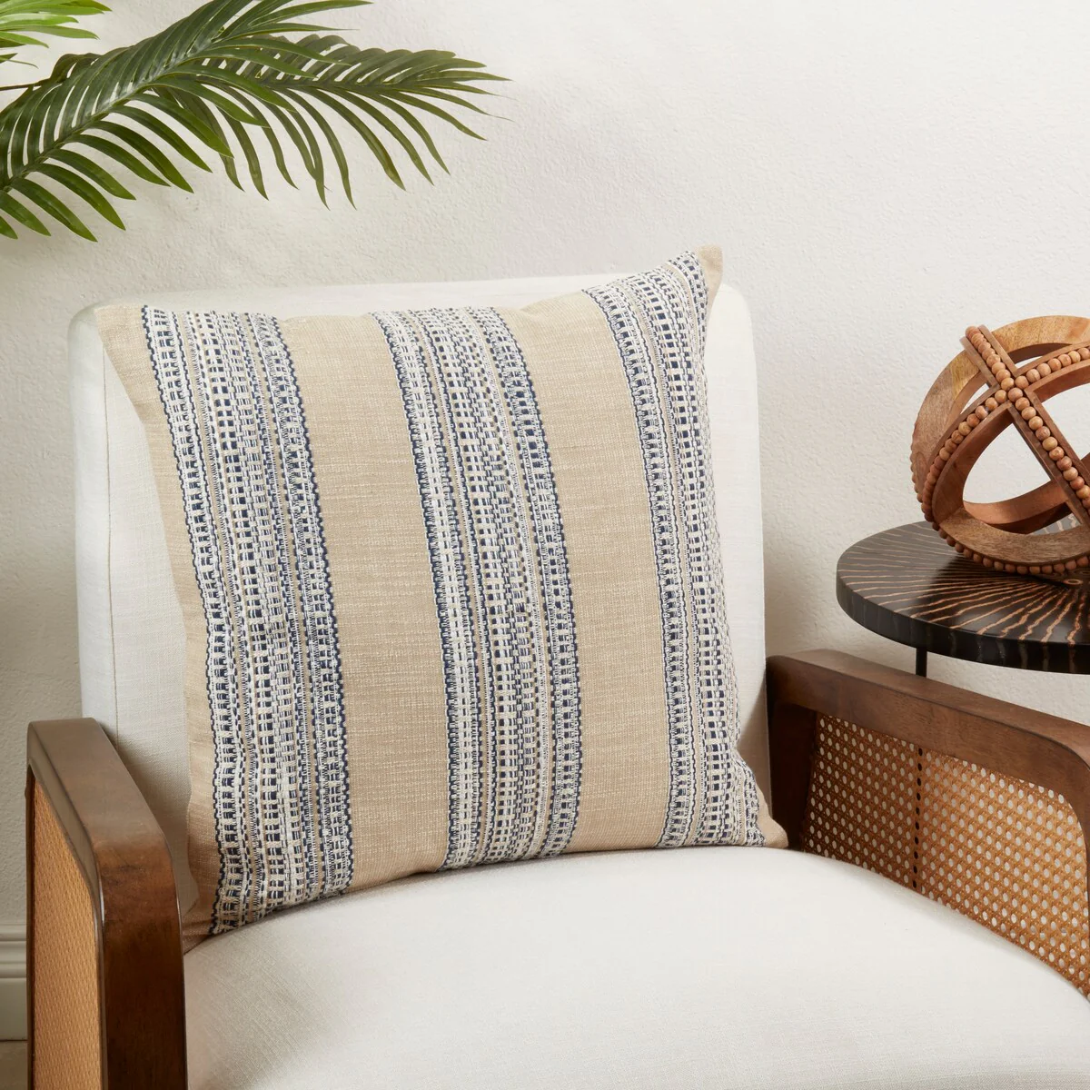Classic Charm Striped Throw Pillow