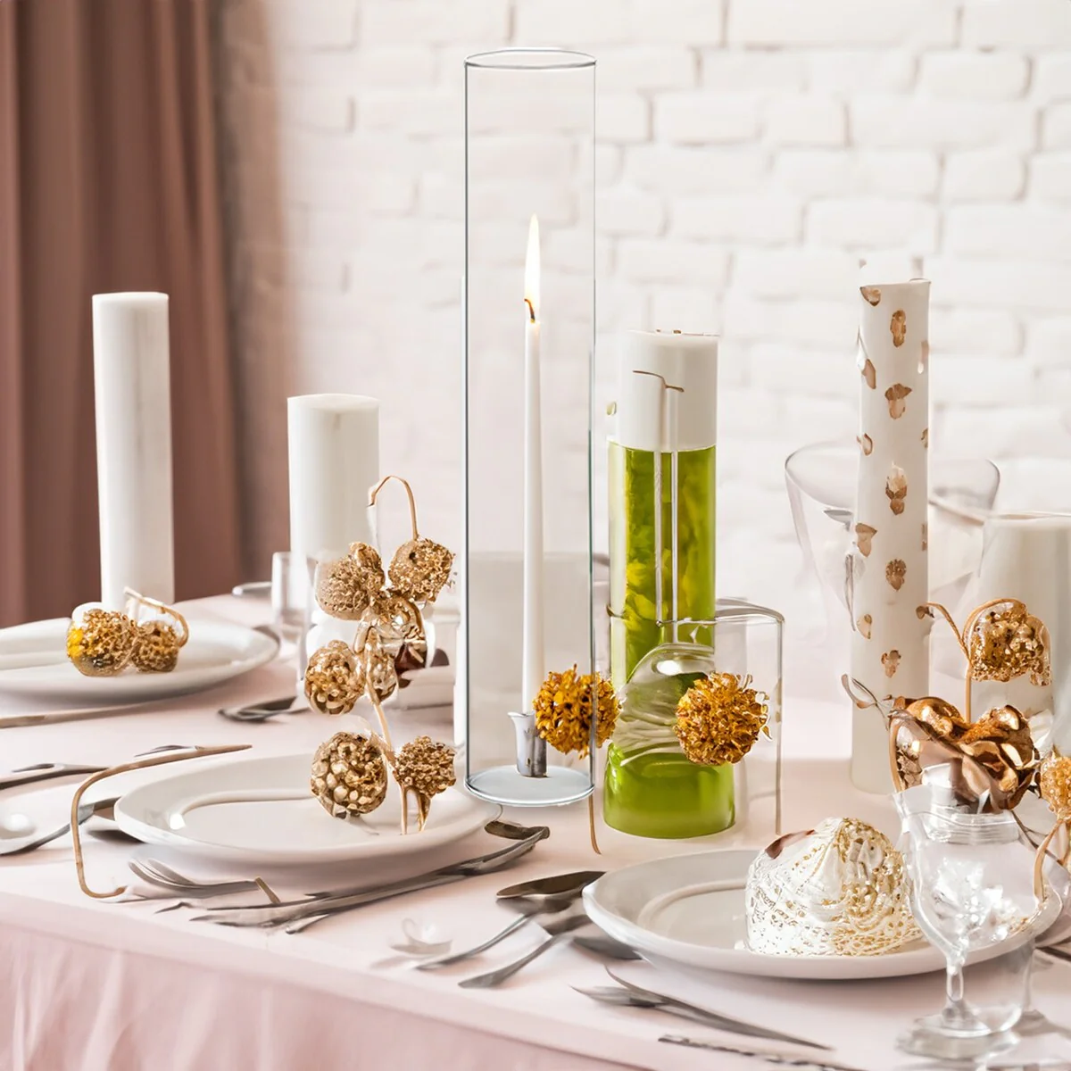 Clear Glass Cylinder Hurricane Chimney Tube, Candle Cover - 1 Piece