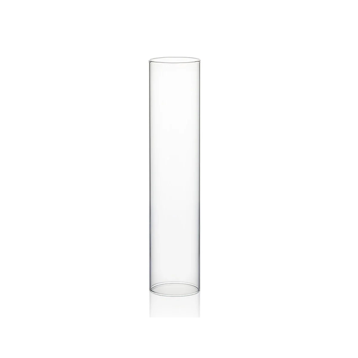 Clear Glass Cylinder Hurricane Chimney Tube, Candle Cover - 1 Piece