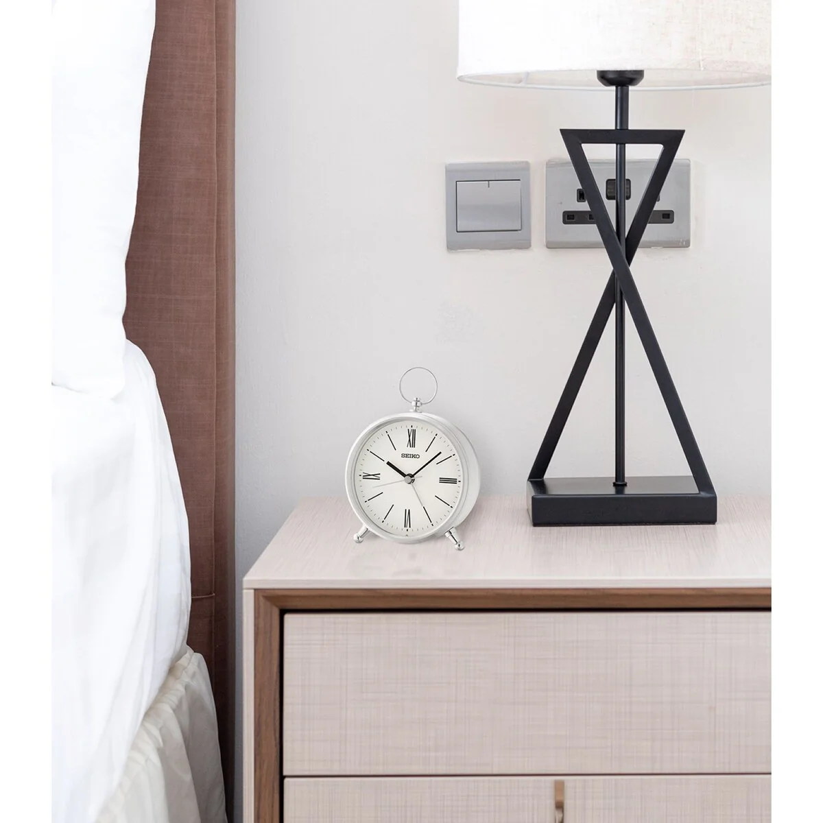 Ming Bedside Alarm, White - N/A