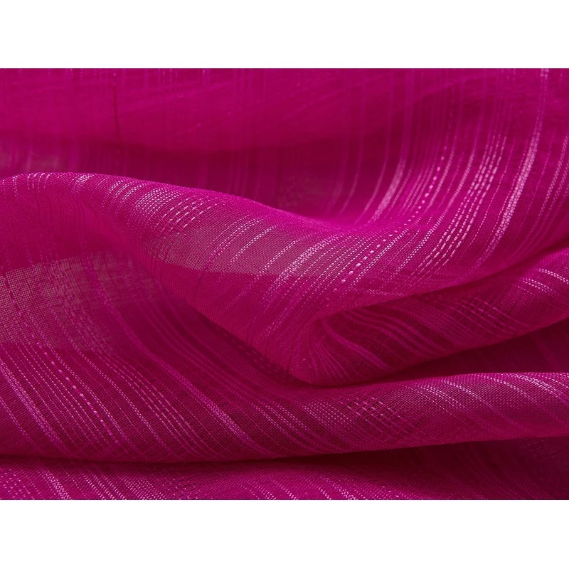 Erica Striped Doily Single Grommet Curtain Panel - (1x) 54 x 90 in. - (1x) 54 x 90 in.