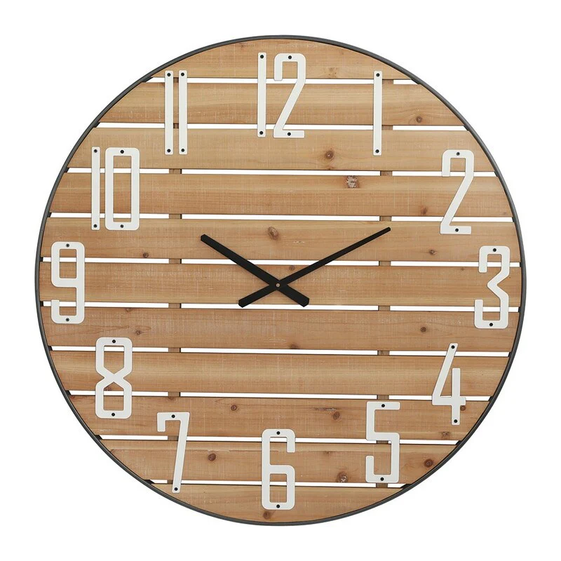 Lorena Round Wood Farmhouse Wall Clock - 33