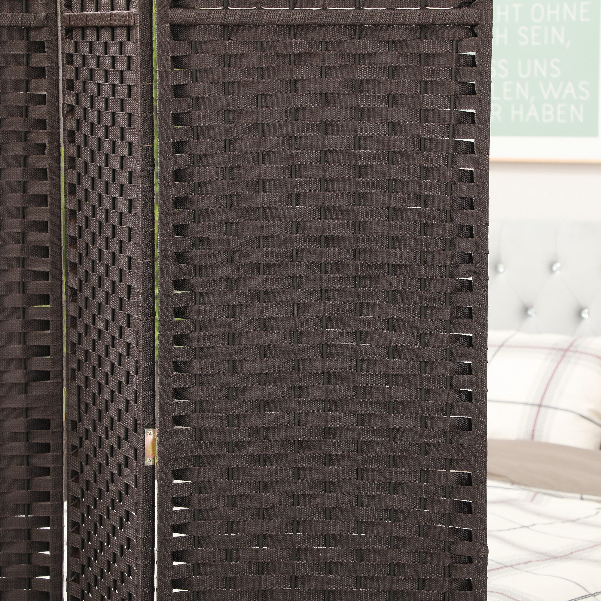 HOMCOM Room Divider, 8 Panel Folding Privacy Screen, 5.6' Tall Freestanding Wall Partition