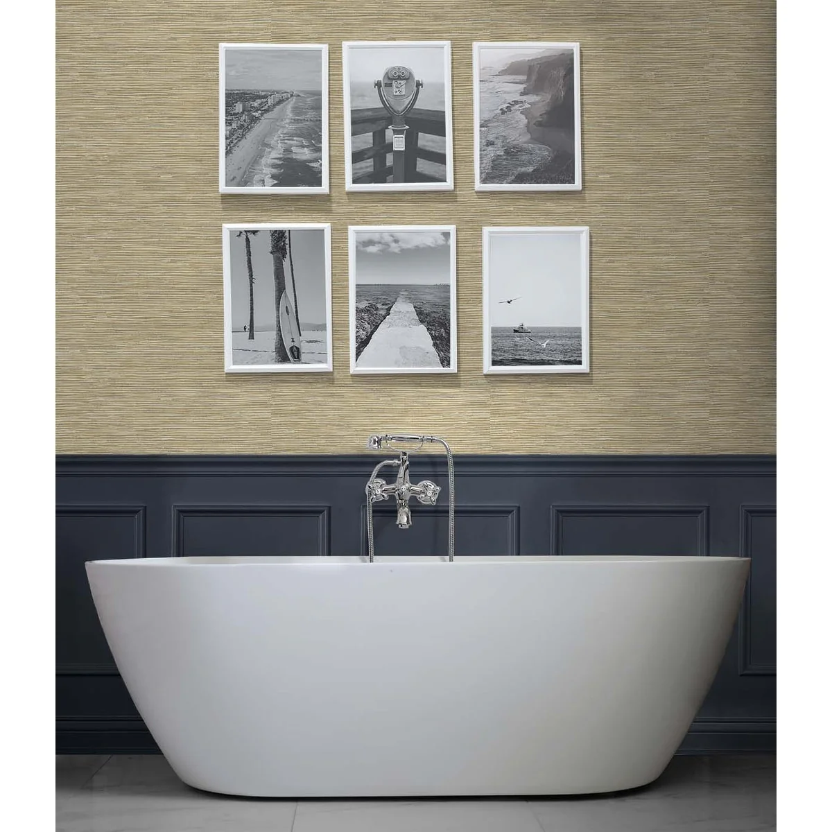 NextWall Cyrus Faux Grasscloth Peel and Stick Wallpaper