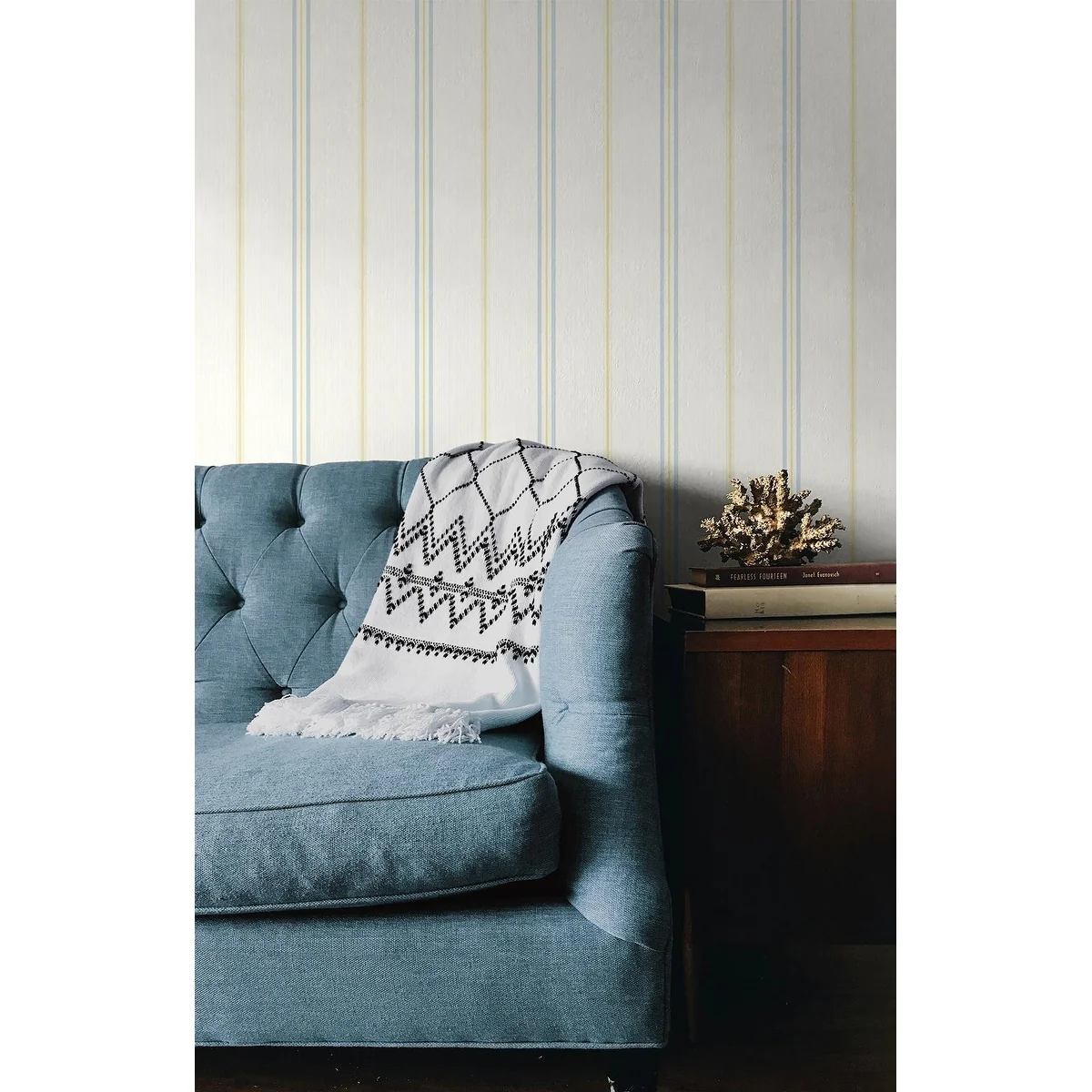 Seabrook Designs Chantilly Stripes Unpasted Wallpaper