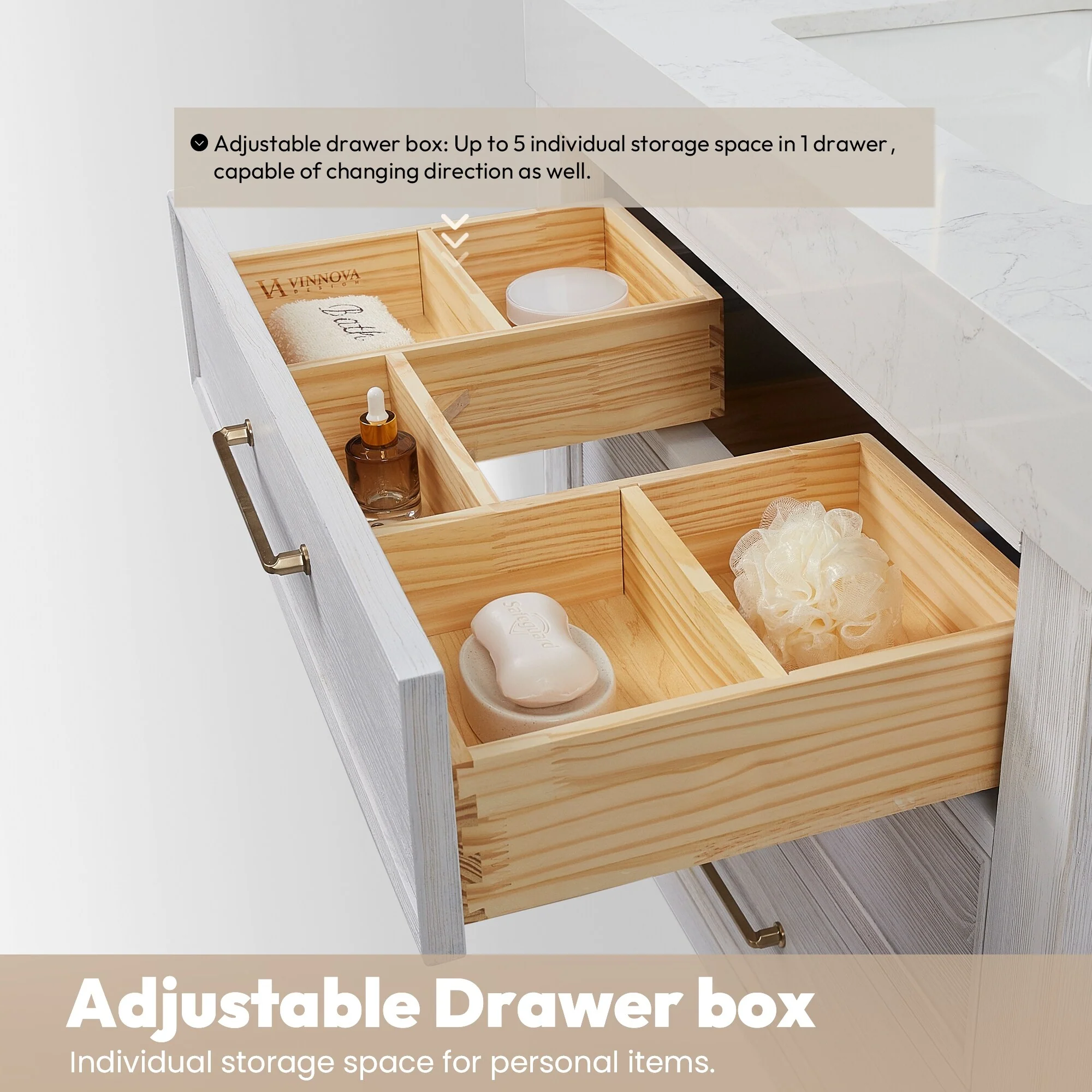 Leon 24 in. Single Bathroom Vanity with Composite Stone Top