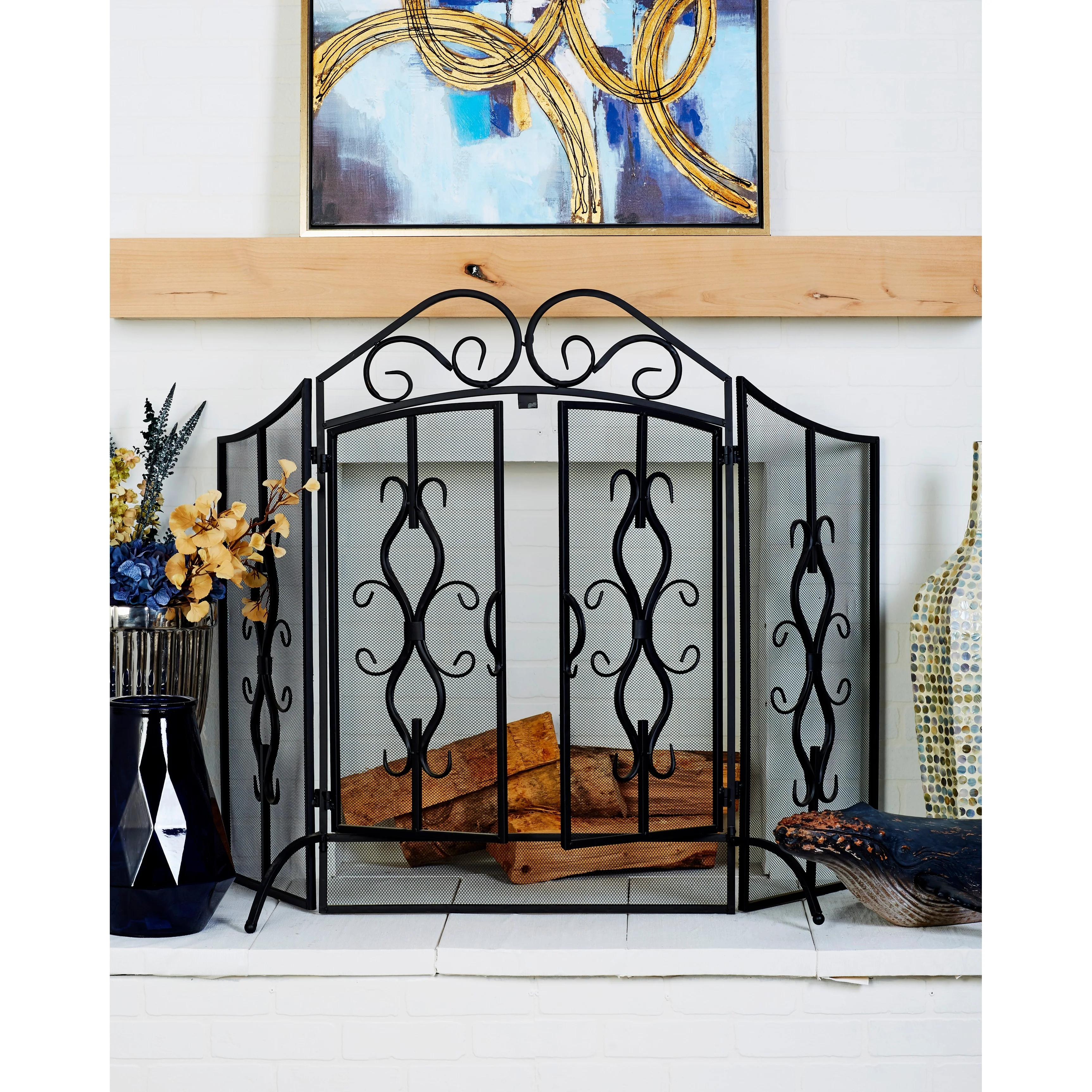 Classic Spark Fireplace Screen