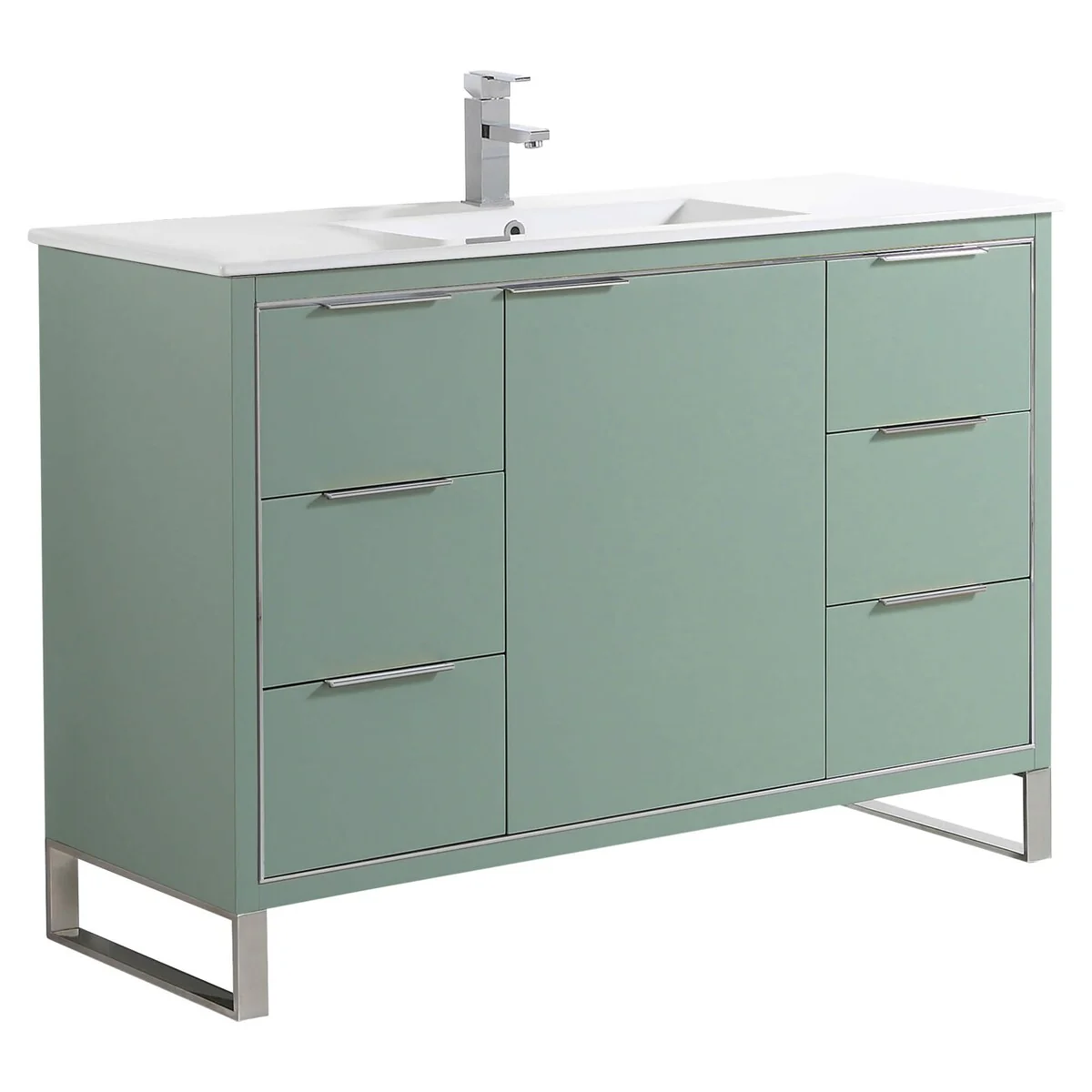 Fine Fixtures Opulence Collection Bathroom Vanity with White Ceramic Sink