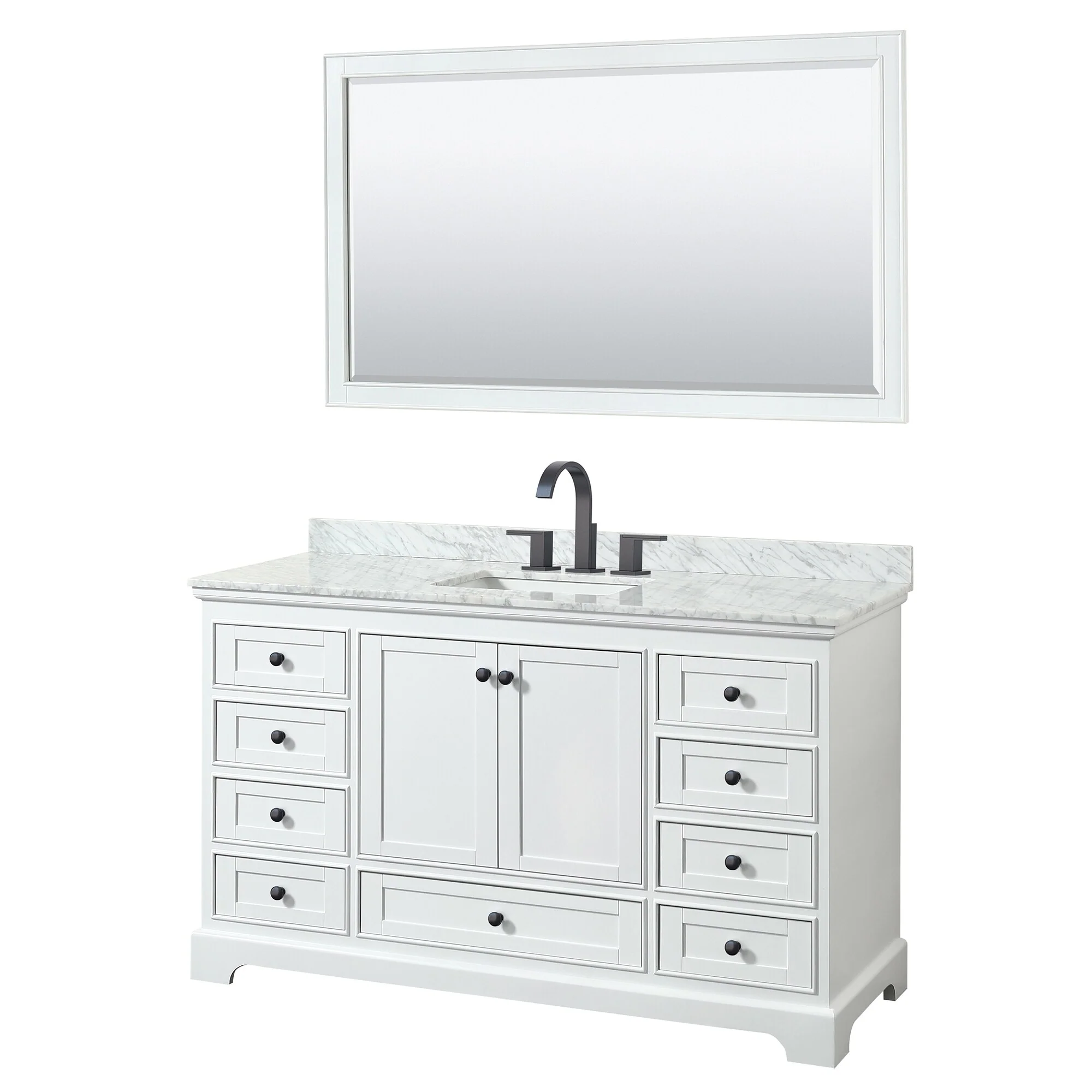 Deborah 60-inch Single Bathroom Vanity, 58-inch Mirror
