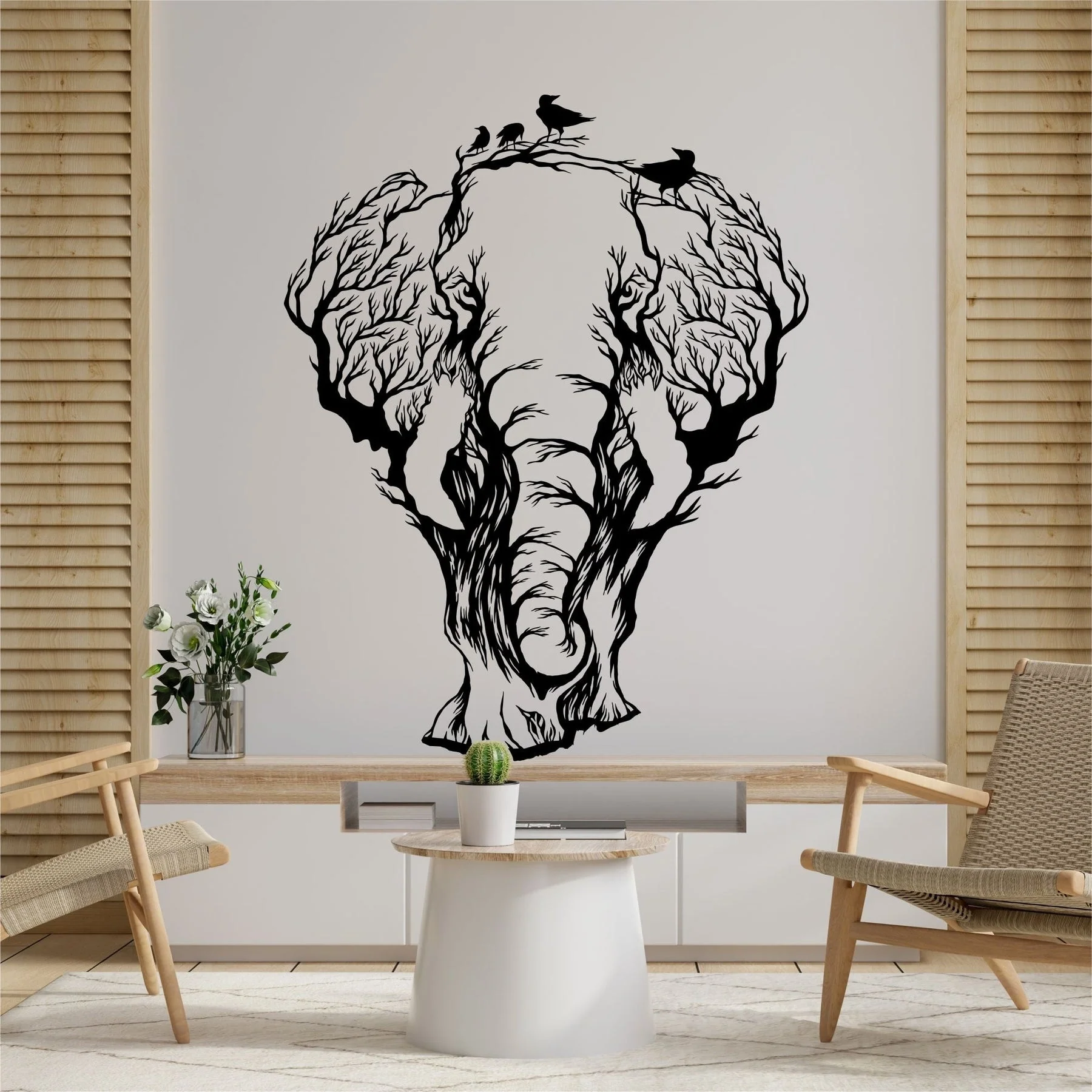 Elephant Metal Wall Decor for Home and Outside