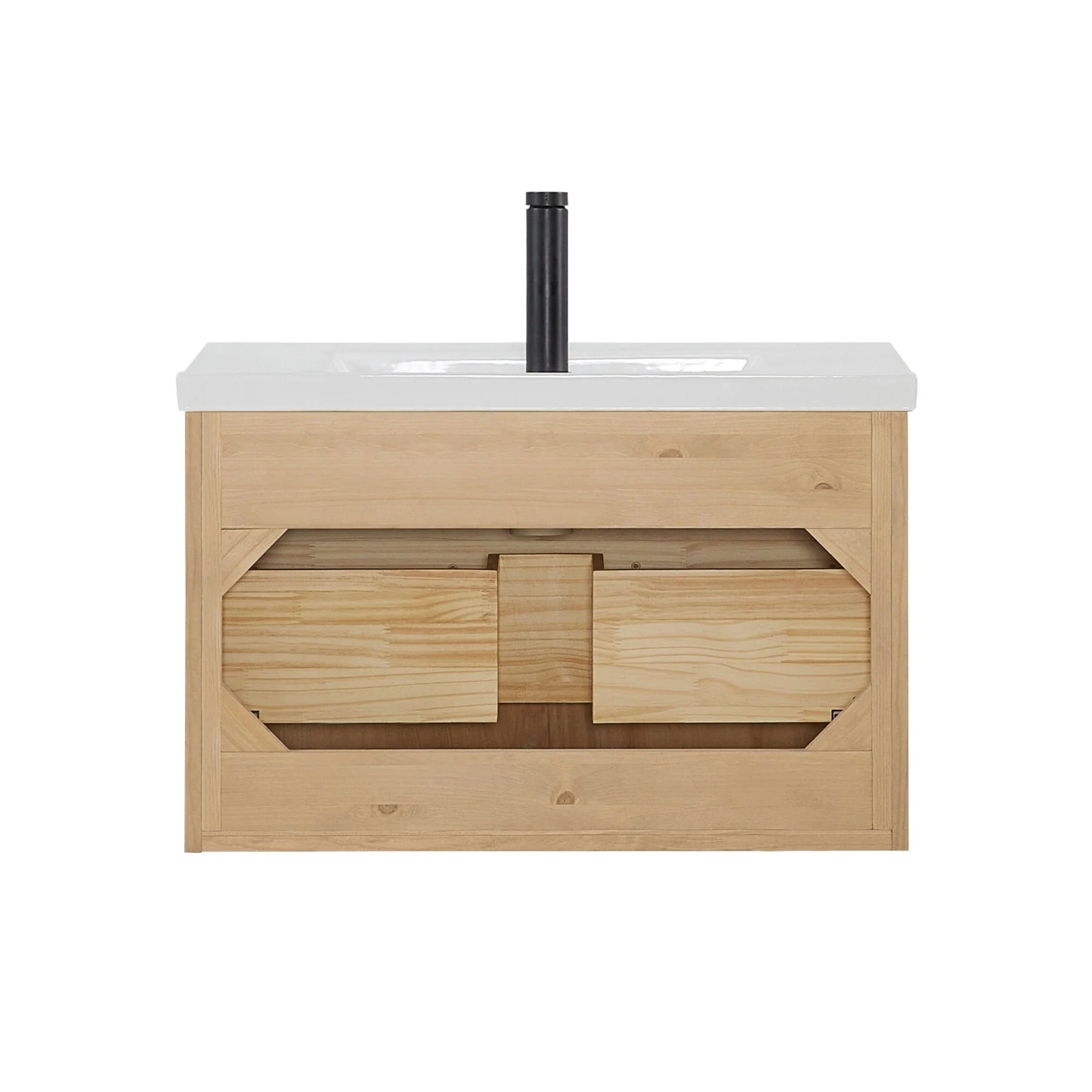 Manila Floating Bath Vanity with Ceramic Basin Top without Mirror