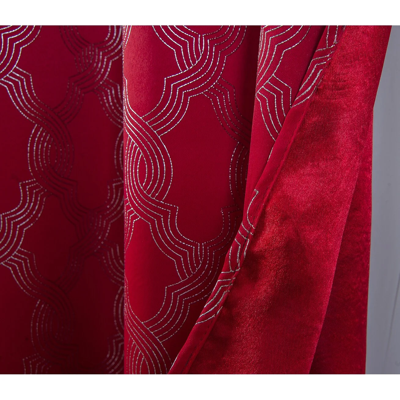 Jansen Geometric Blackout Window Curtain Panel 90 inches