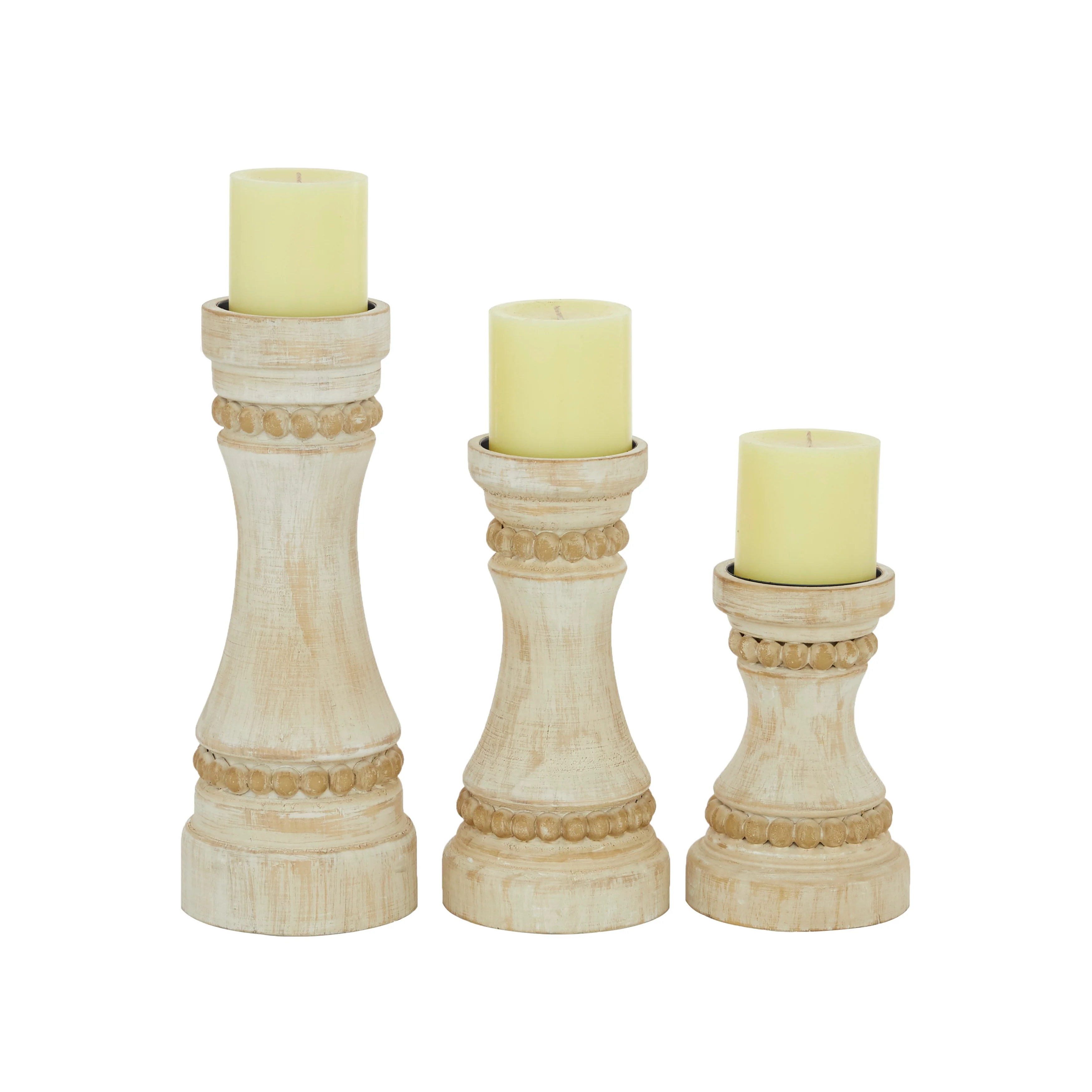 Wood Farmhouse Candle Holder (Set of 3) - S/3 12