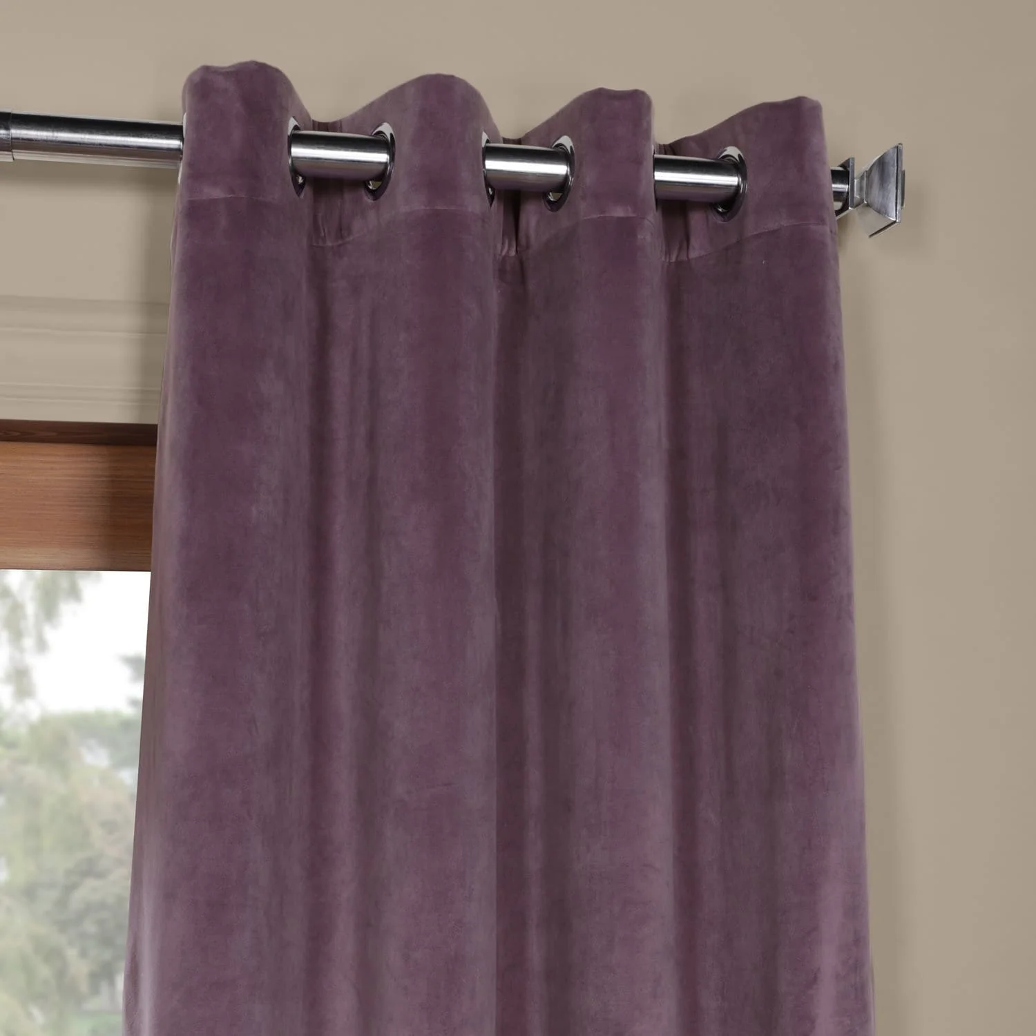 Exclusive Fabrics Signature Blackout Velvet Grommet Curtain (1 Panel)