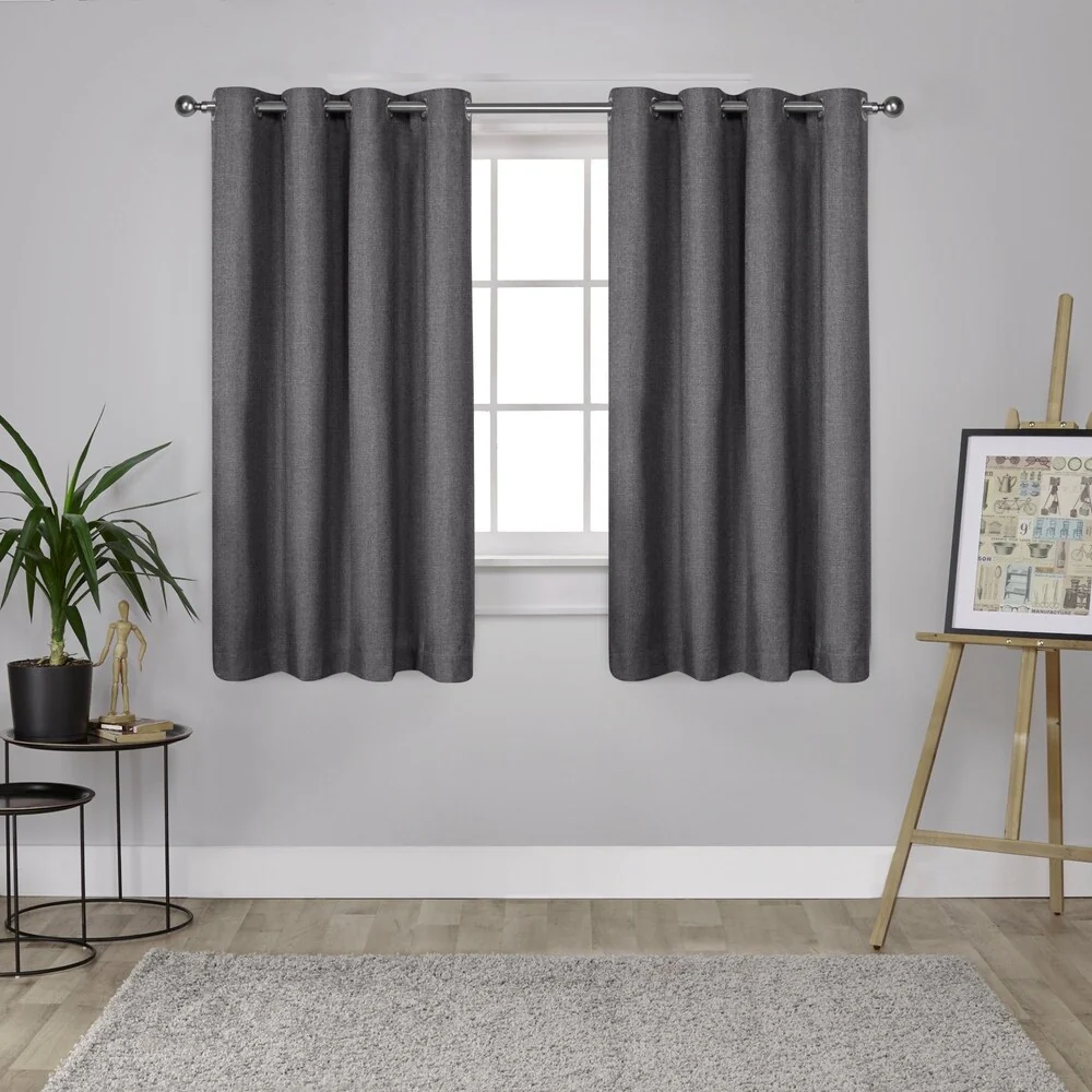Strick & Bolton LeWitt Thermal Textured Linen Curtain Panel Pair