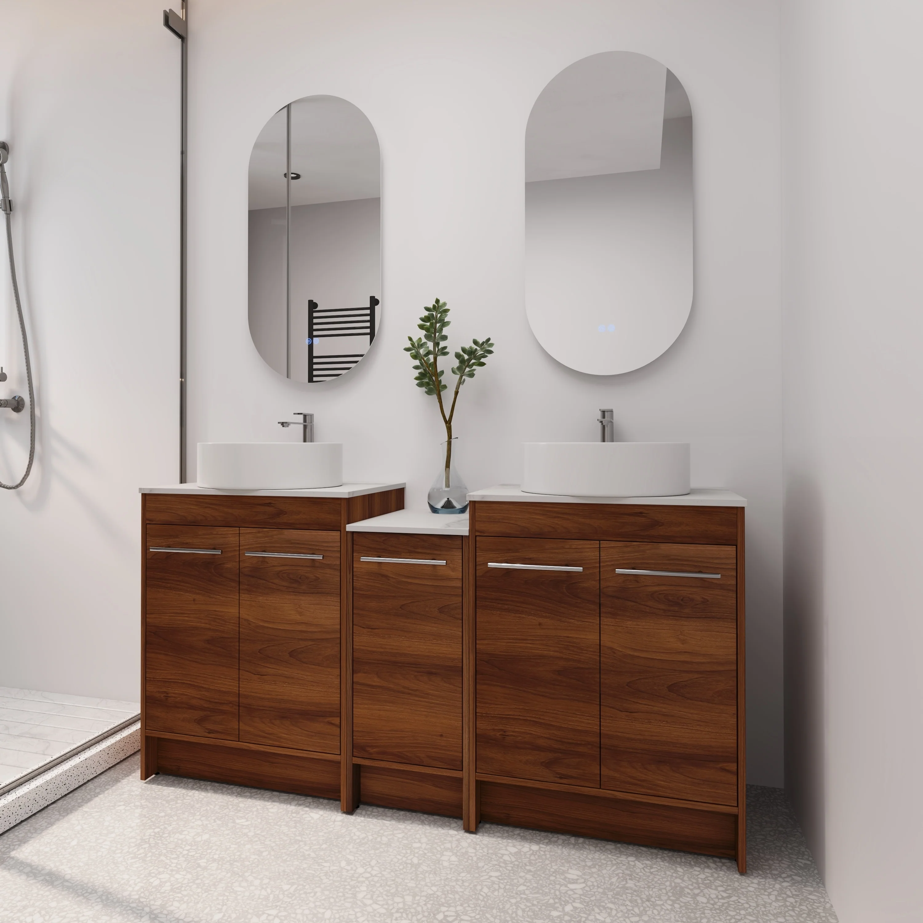 BNK 24/36/48/60 Inch Bathroom Vanity with Sink, Freestanding Bathroom Vanity with Soft Close Doors and Adjustable Shelf
