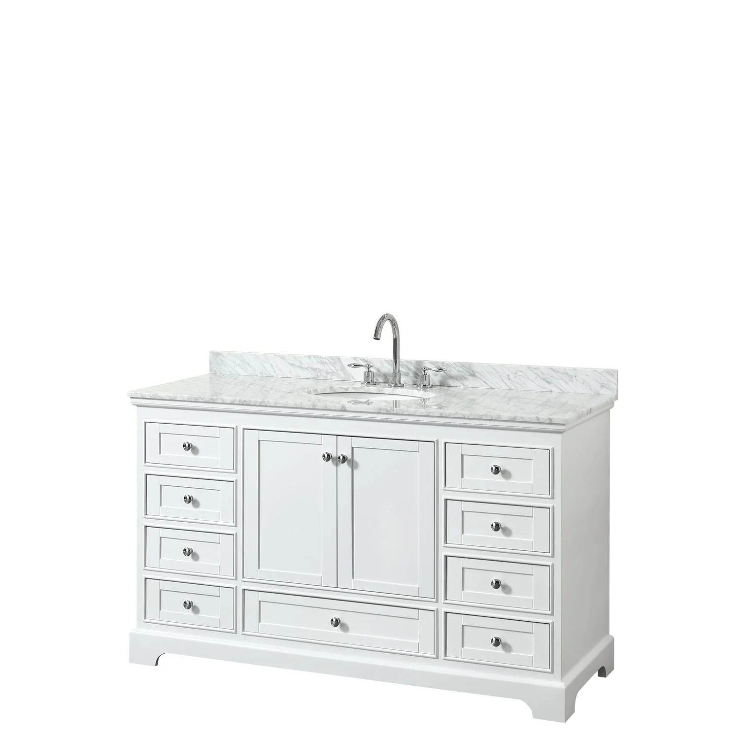 Deborah 60-inch Single Vanity, Oval Sink, No Mirror