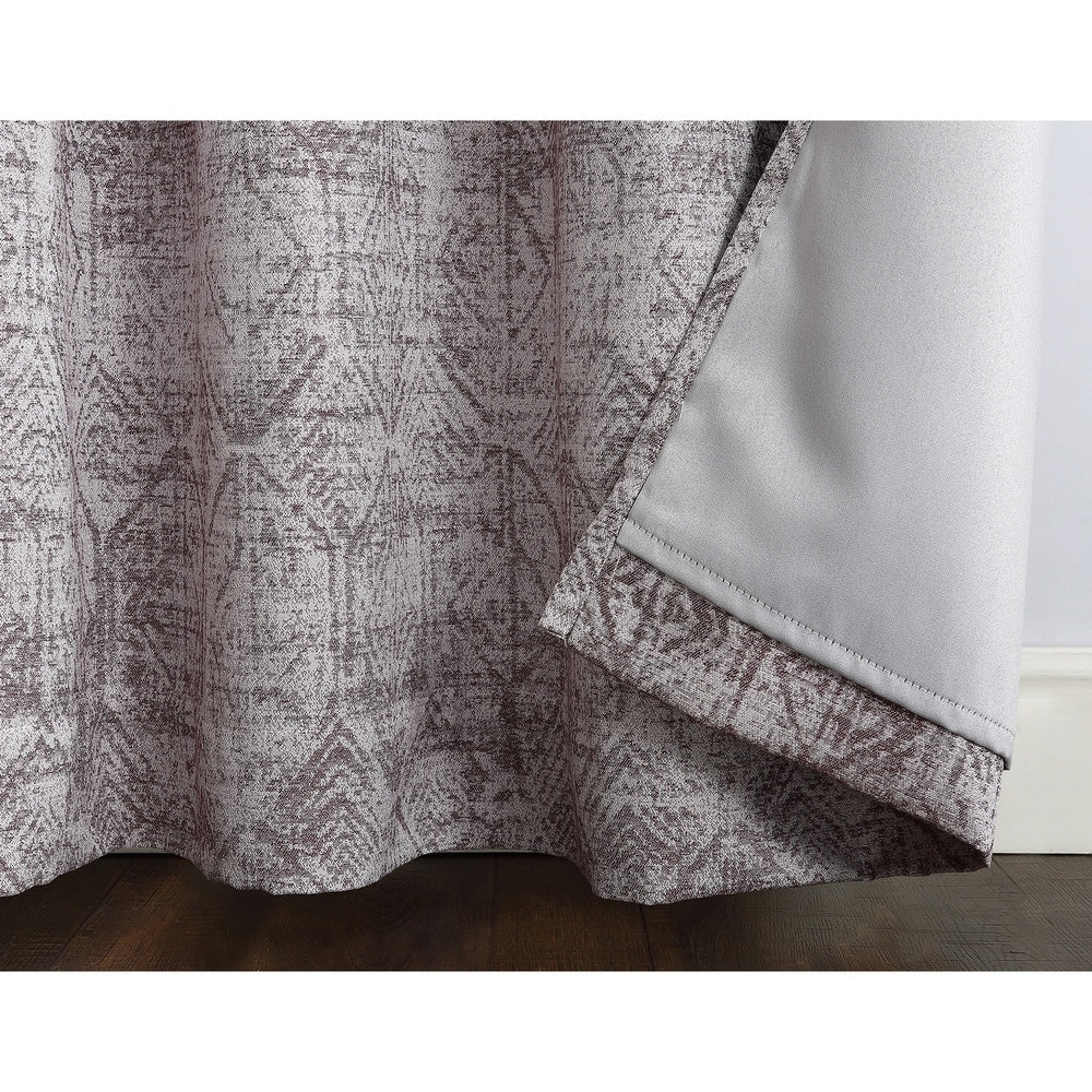 Sun Zero Darren Distressed Global Blackout Lined Grommet Curtain Panel, Single Panel