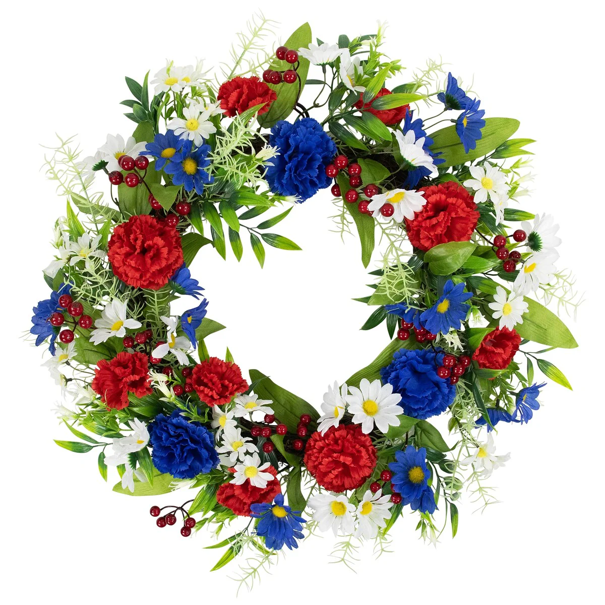 Mixed Floral Americana Wreath - 21