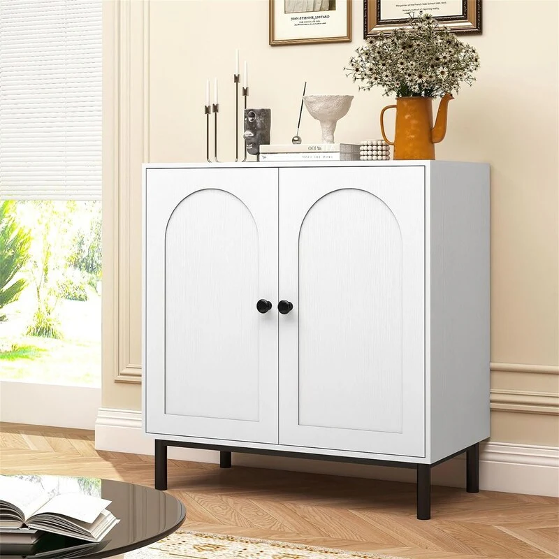Bathroom Storage Cabinet Sideboard Buffet Cabinet with Shelf Doors - 15.75