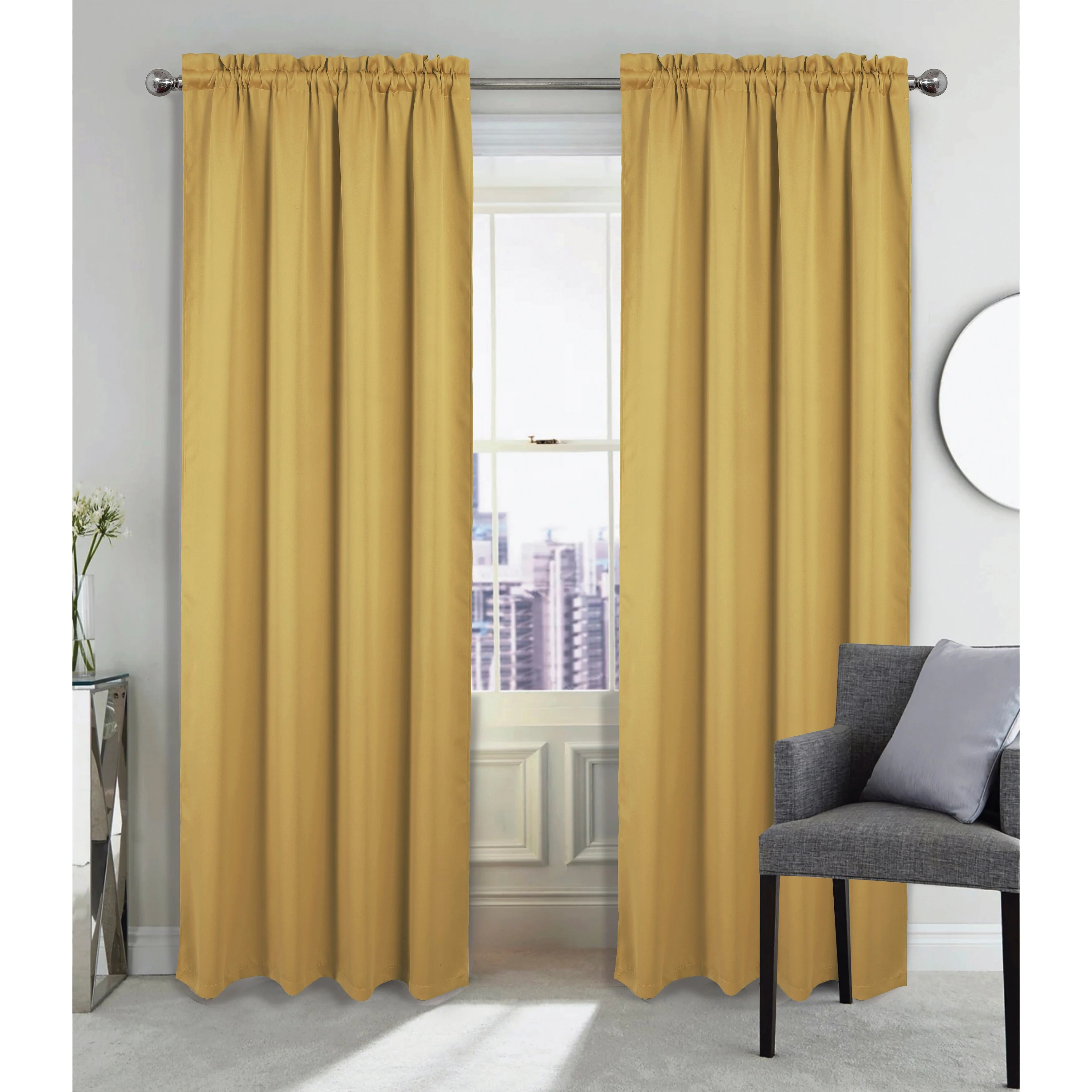 Twilight Room Darkening Rod Pocket Window Curtain 84