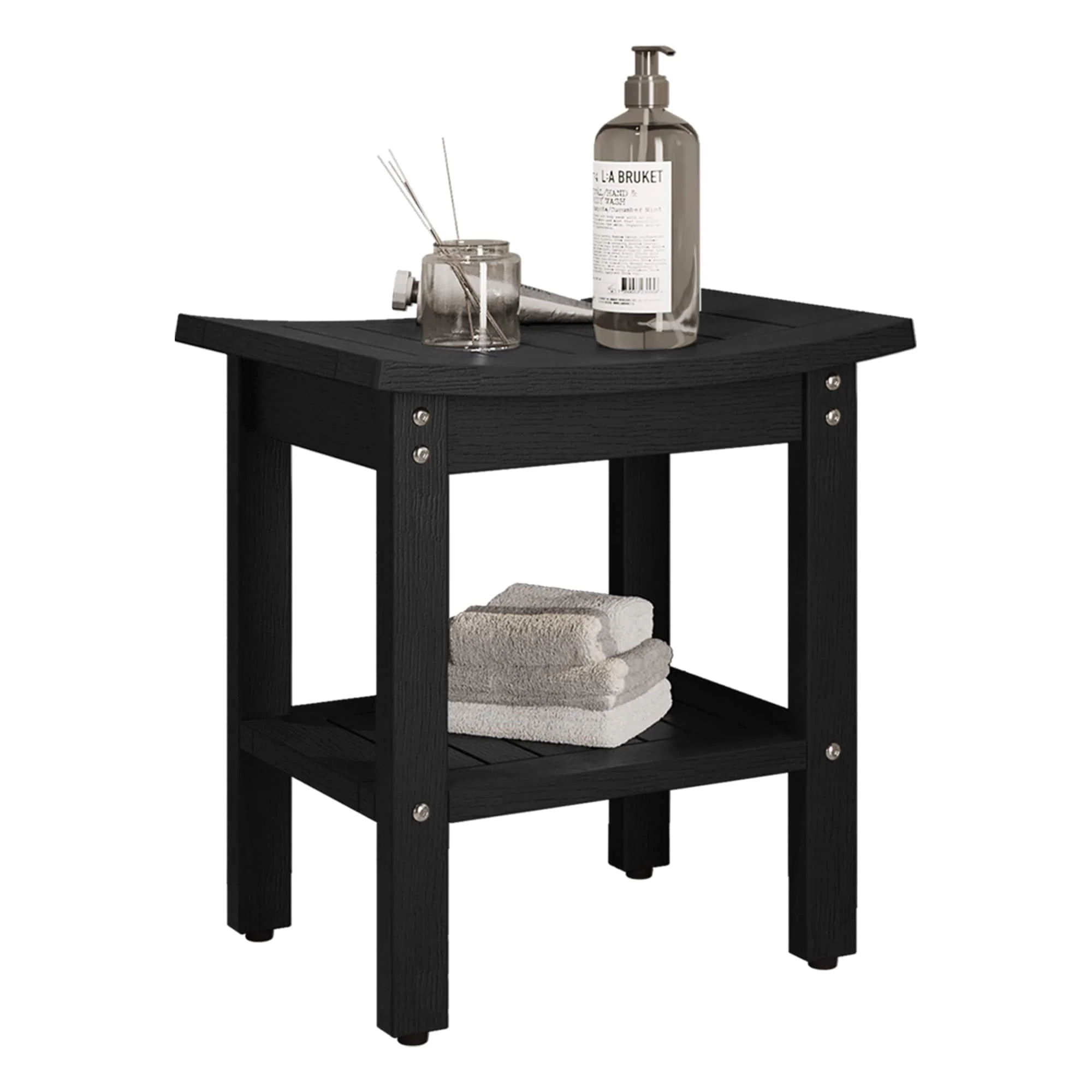 Moasis 2-Tier Corner Shower Bench Stool Waterproof for Bathroom
