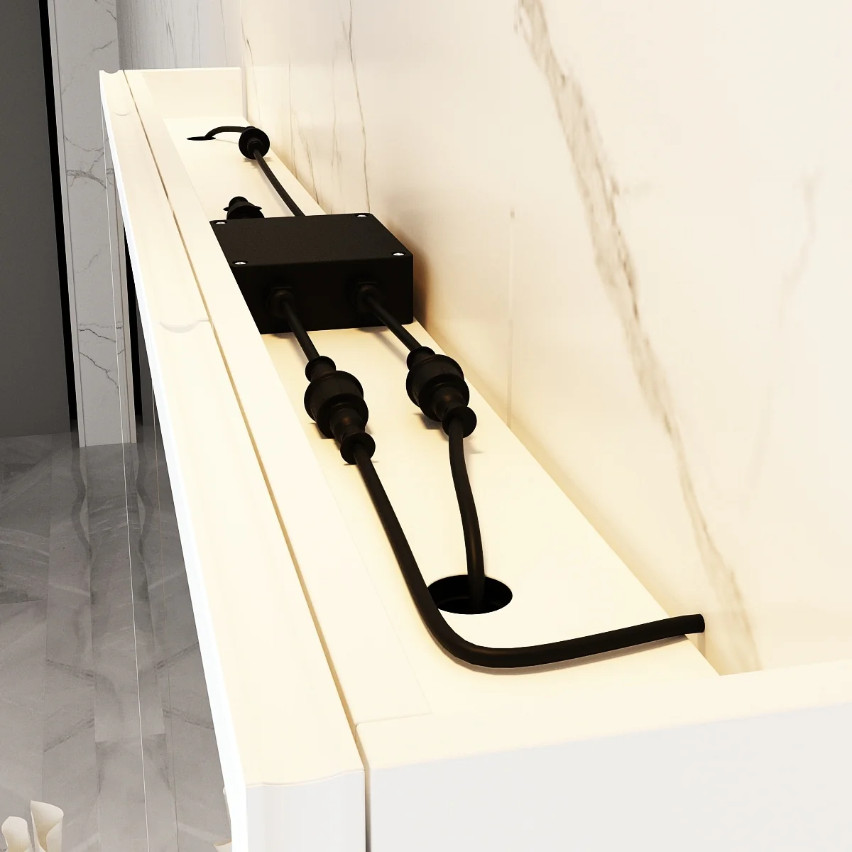 Sleek Anti-Fog Bathroom Medicine Cabinet with Dimmable LED Lights - 45.9