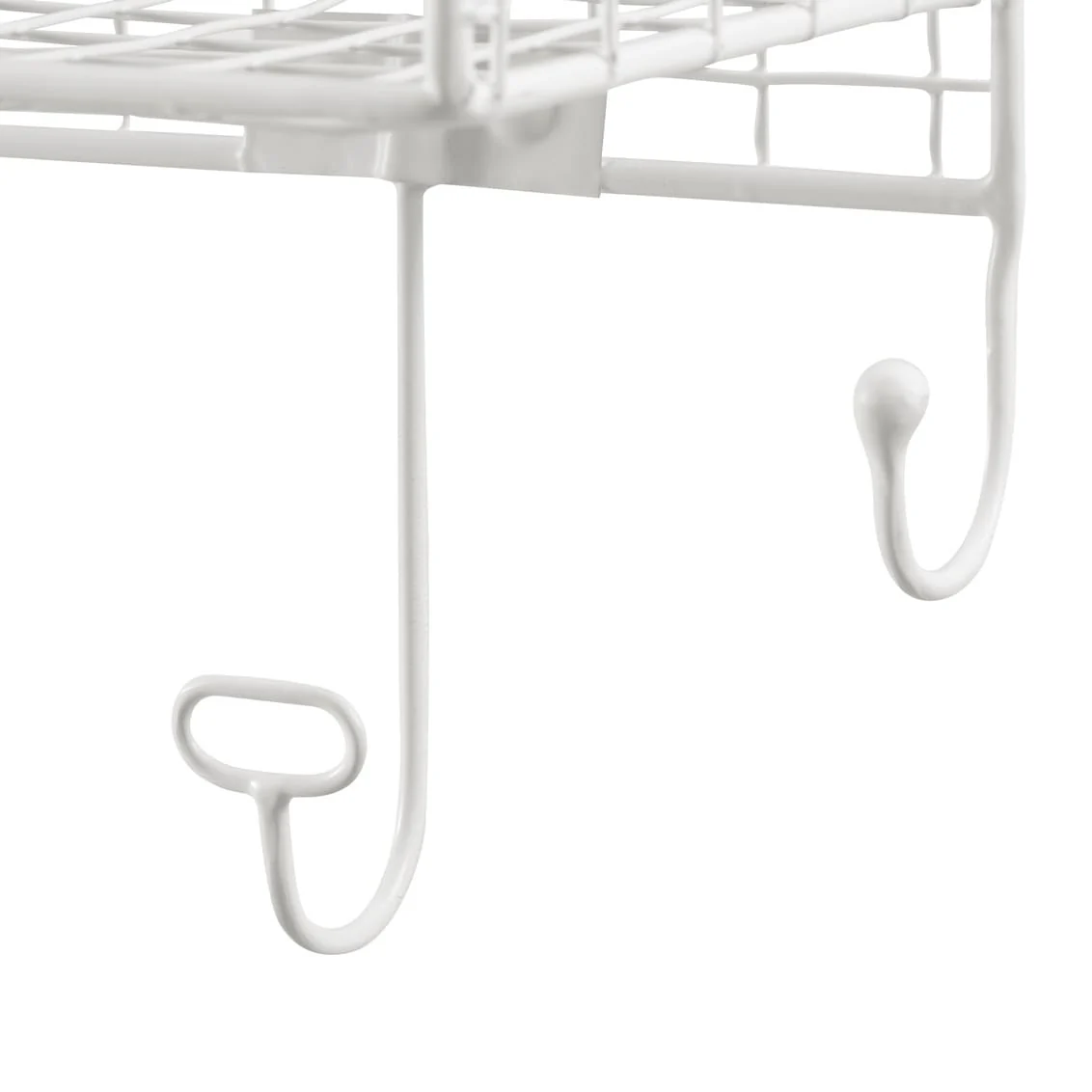 Linon Four Cubby Wall Shelf with Hooks