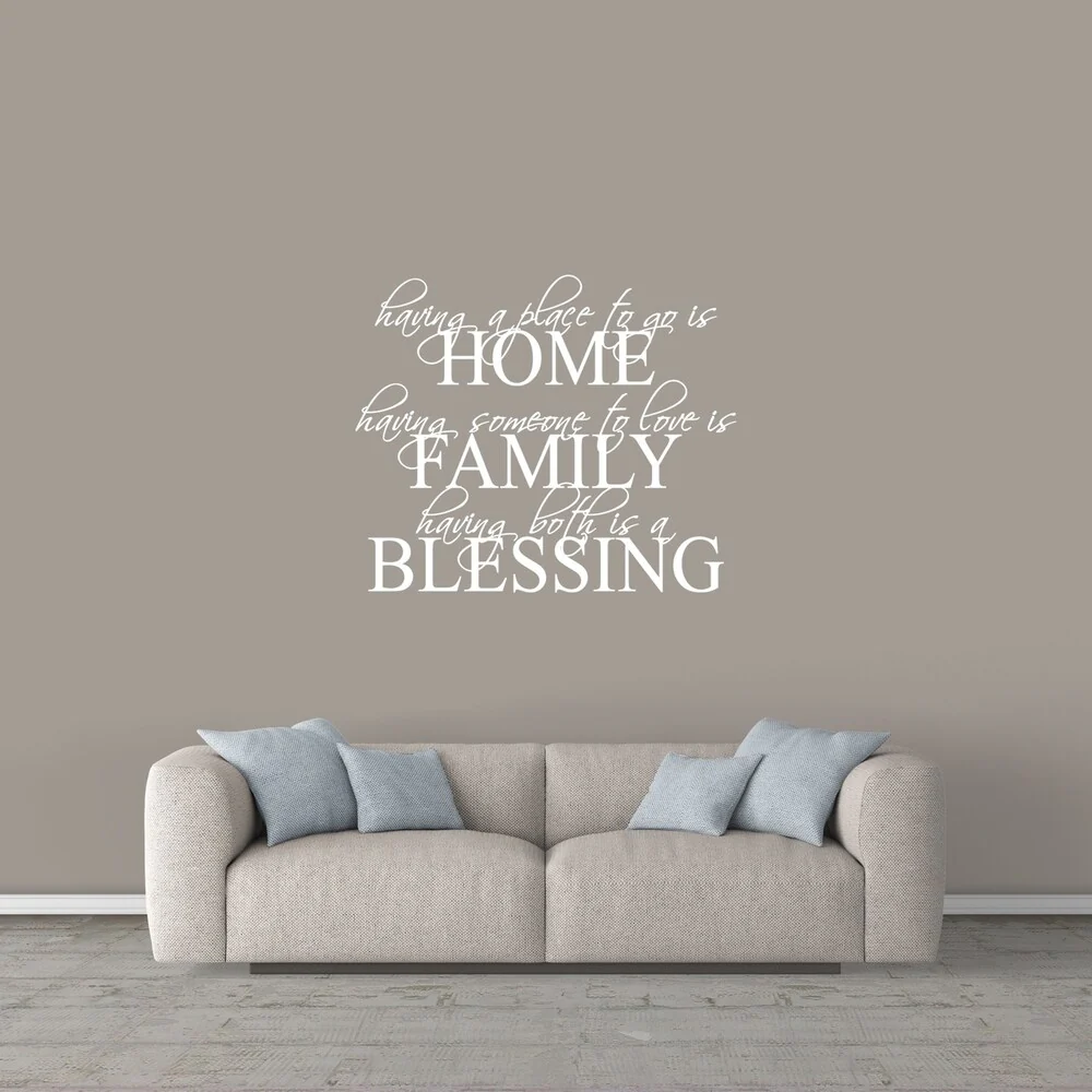 Home Family Blessing Wall Decal
