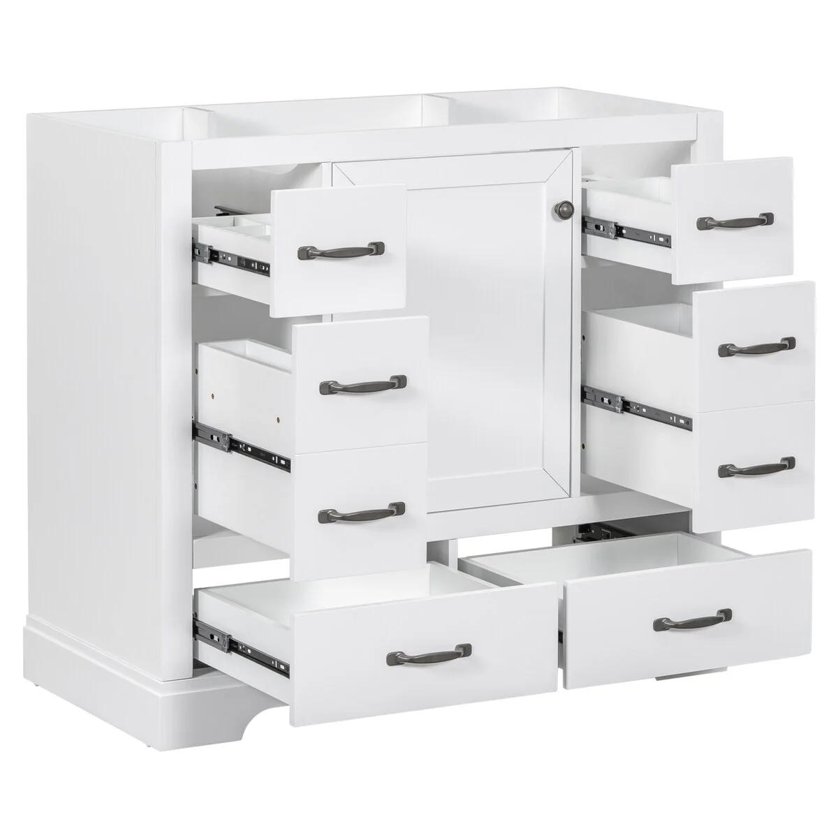 Bathroom Vanity Cabinet with Multi-Functional Drawer and Adjustable Shelf
