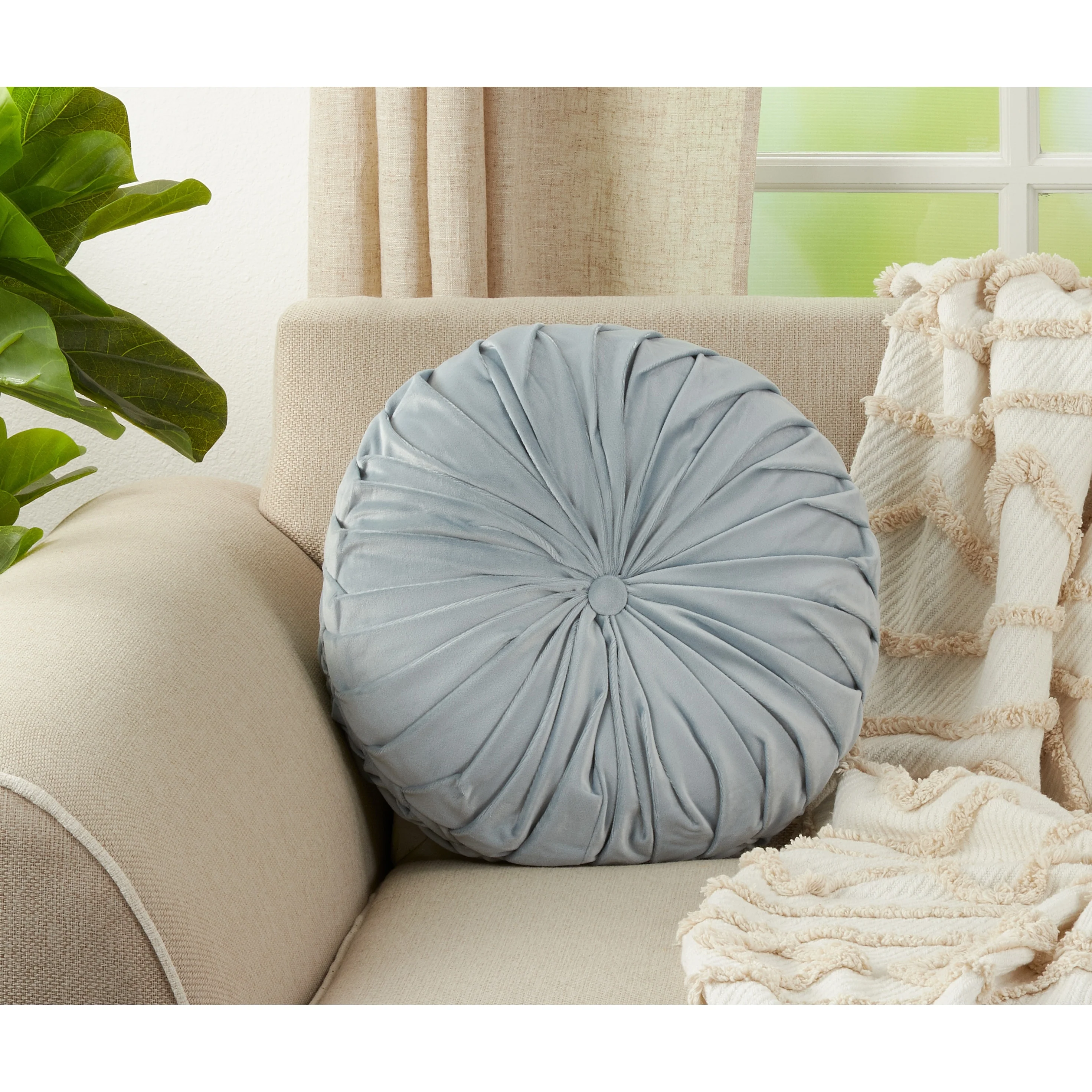 Velvet Pintuck Throw Pillow