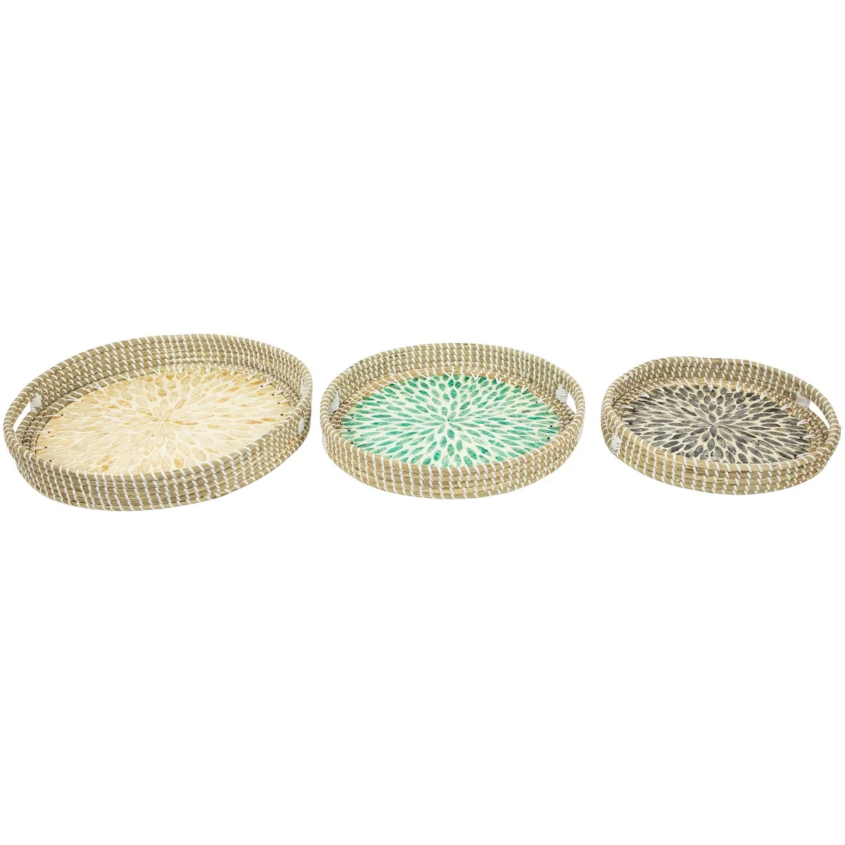 Seagrass and Capiz Display Trays - 15.75