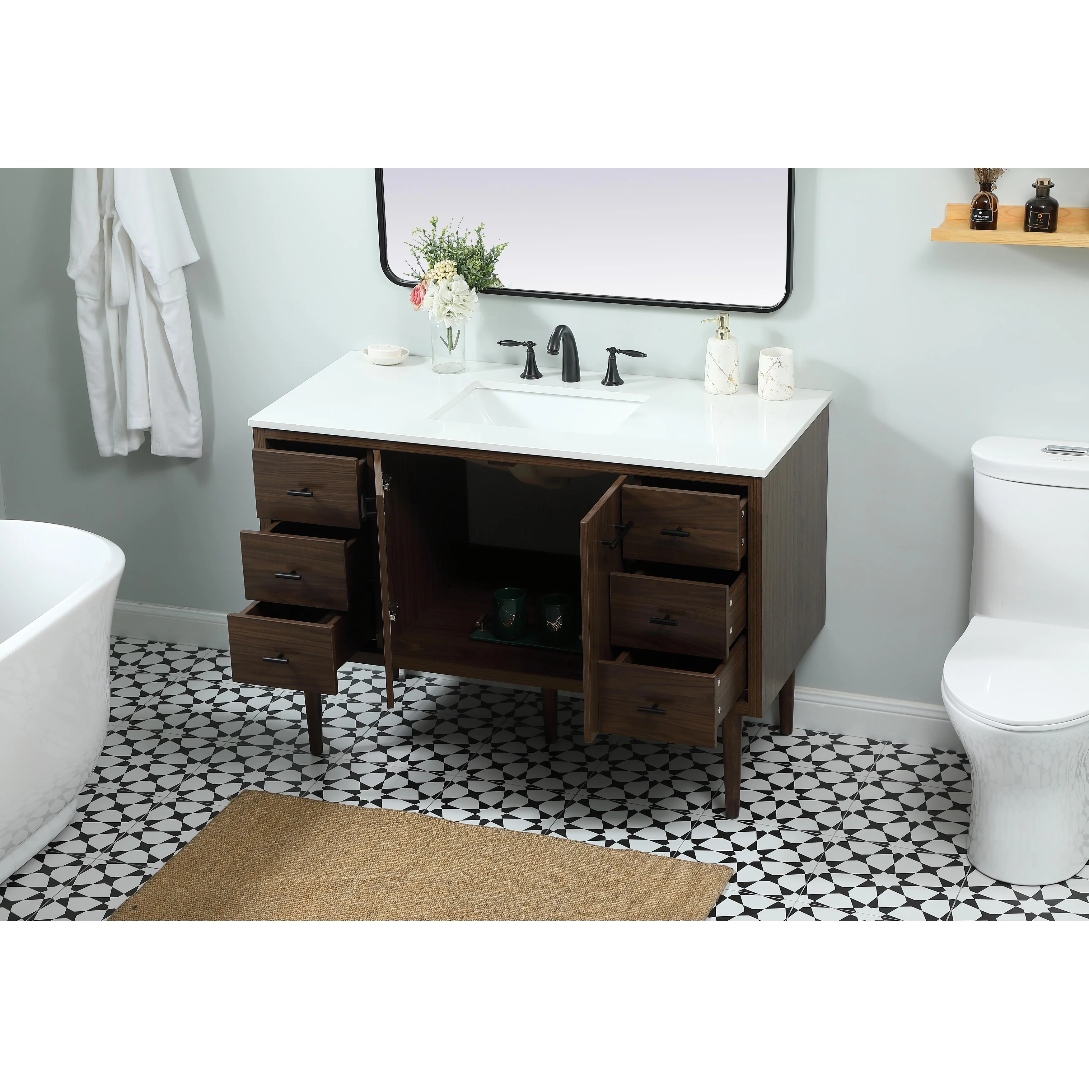 Fern 36 - 48 Inch Single Bathroom Vanity