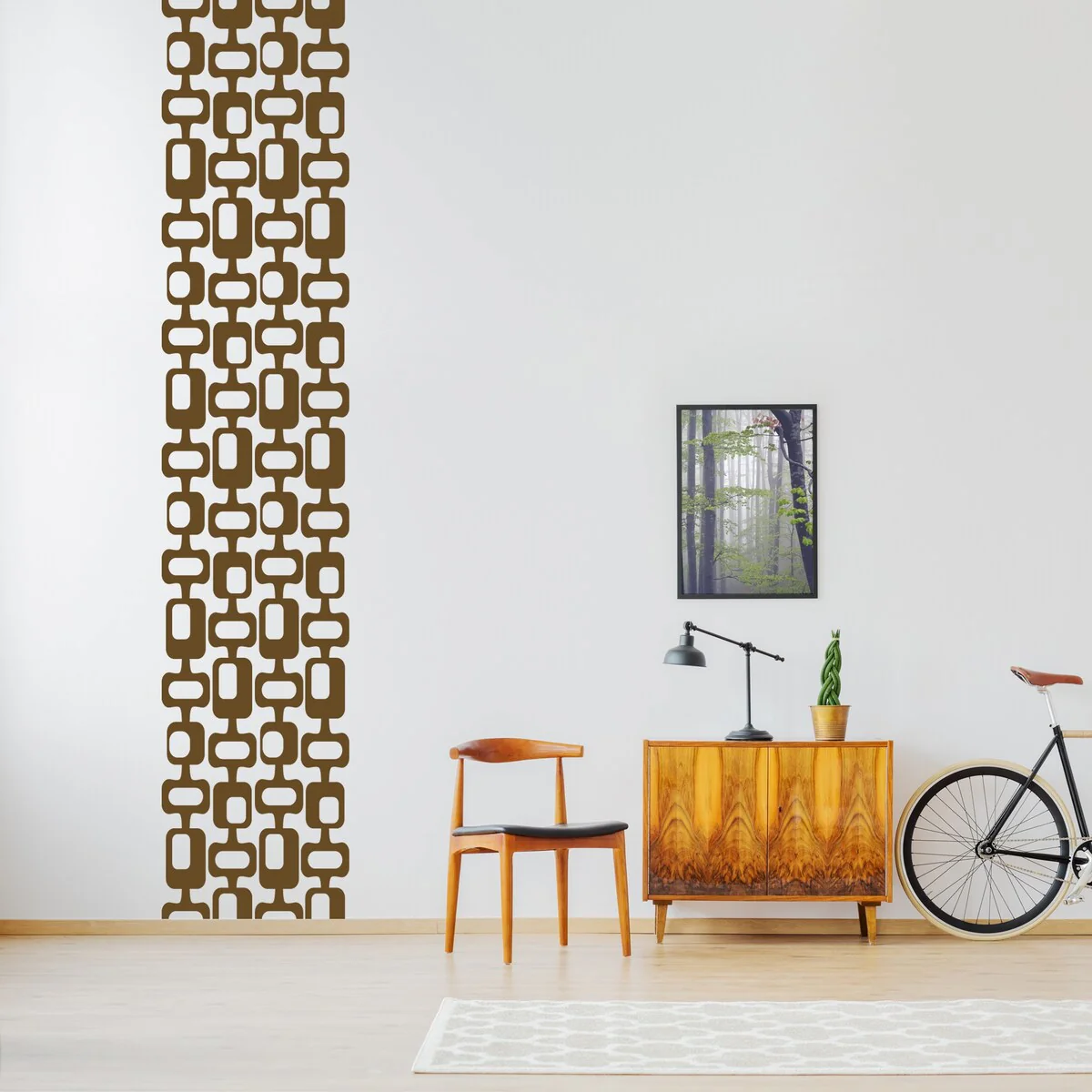 Mid-Century Modern Retro Pattern Wall Decal