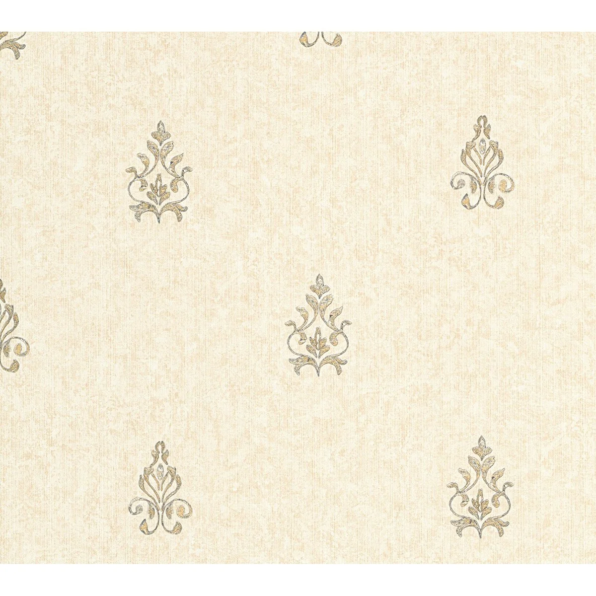 Galerie Wallcoverings Neapolis 3 Floral Medallion Design Vinyl on Paper Embossed Wallpaper Roll