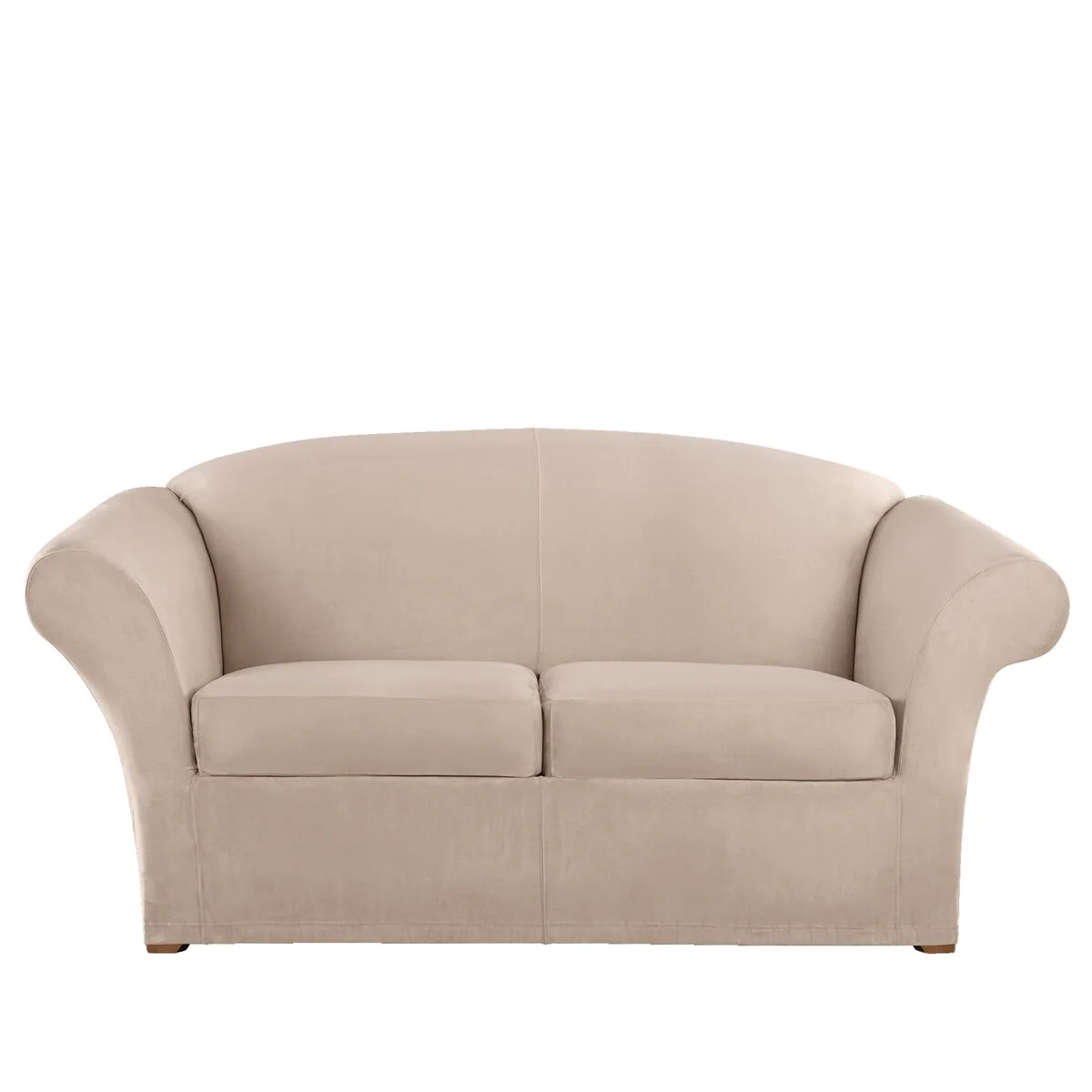 SureFit Ultimate Stretch Suede 3 Piece Loveseat Slipcover