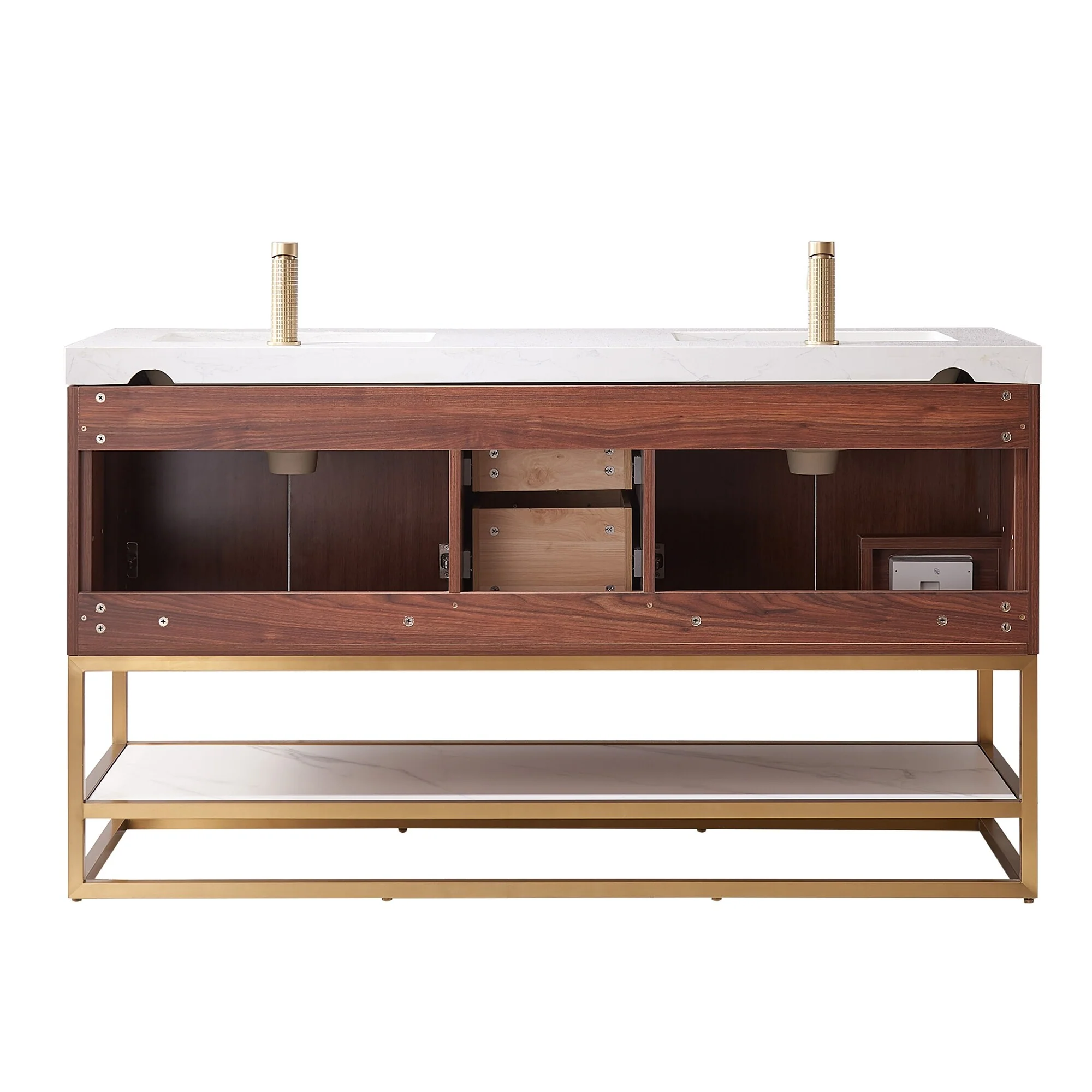 Mahon Double Bath Vanity with Composite Stone Top without Mirror