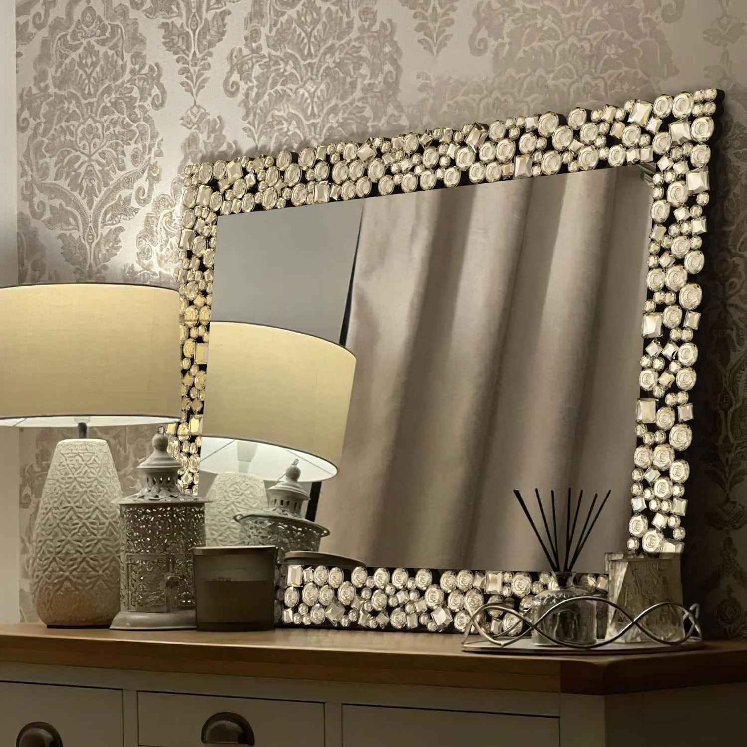 KOHROS Framed Accent Decorative Wall Mirror