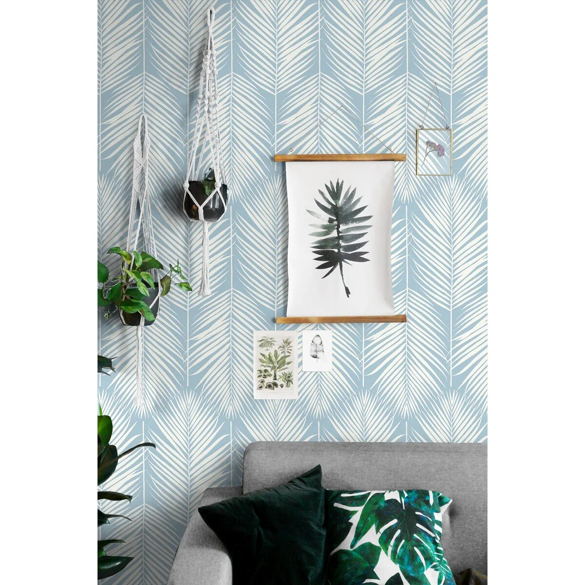 NextWall Palm Silhouette Peel and Stick Wallpaper