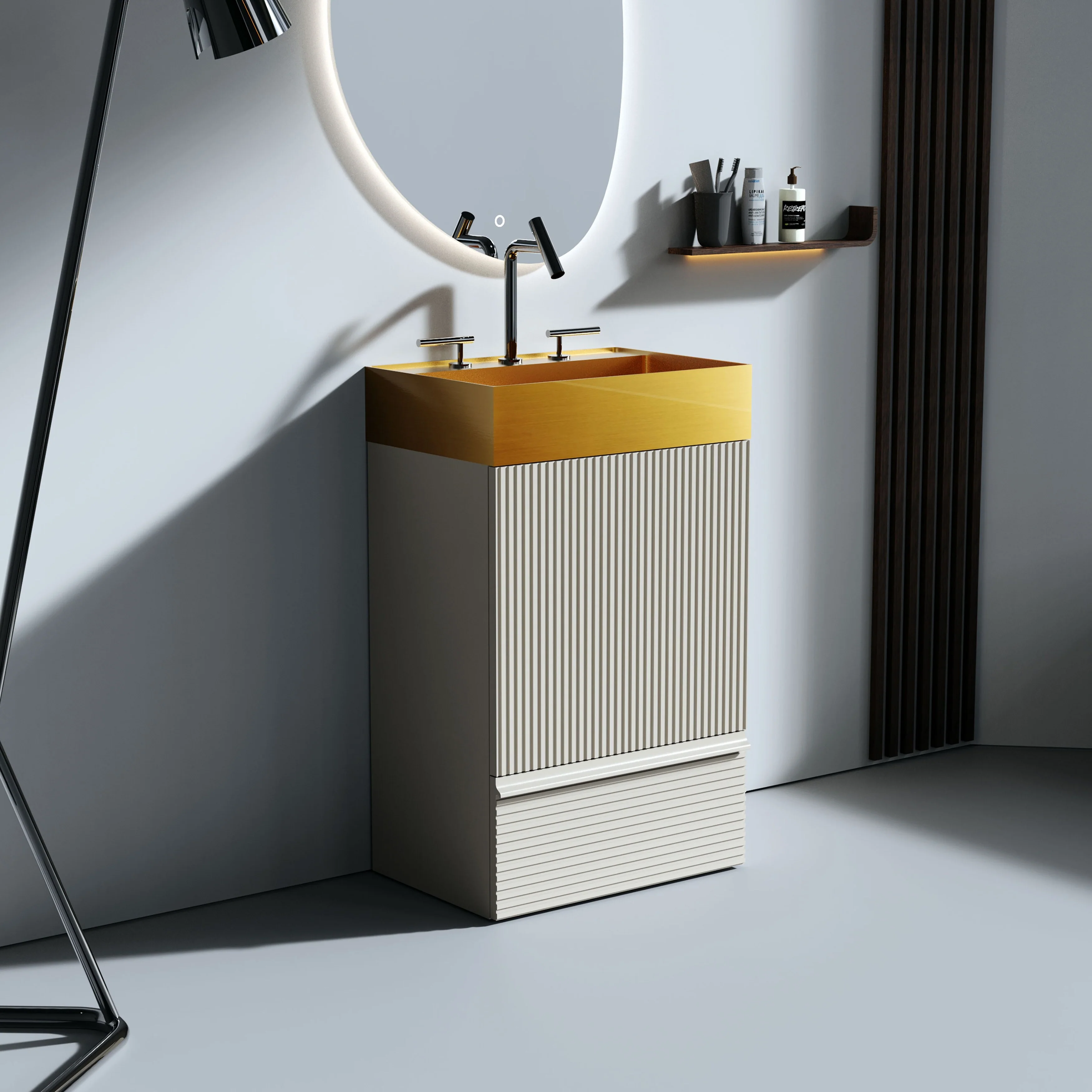 CITTANEO Gada Pro 20'' Modern Freestanding Bathroom Vanity with Sink and Integral Basin