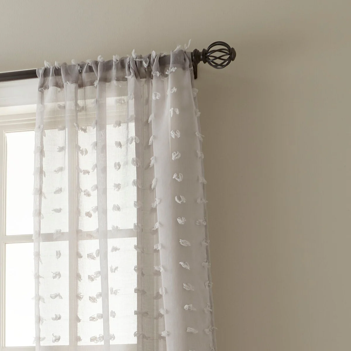 Grand Avenue Linda Sheer Window Curtain Panel Pair