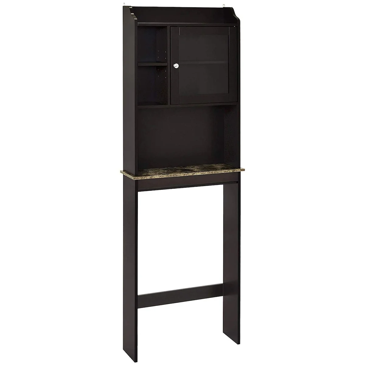 Modern Over The Toilet Space Saver Organization Wood Storage Cabinet for Home, Bathroom - Espresso