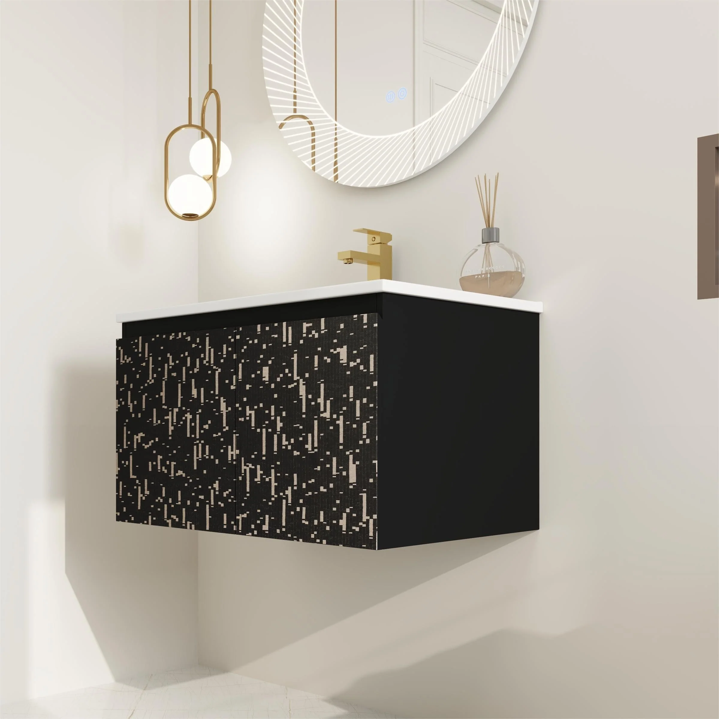 BNK 24/30/48 Inch Double Sink Bathroom Vanity with Soft Close Door